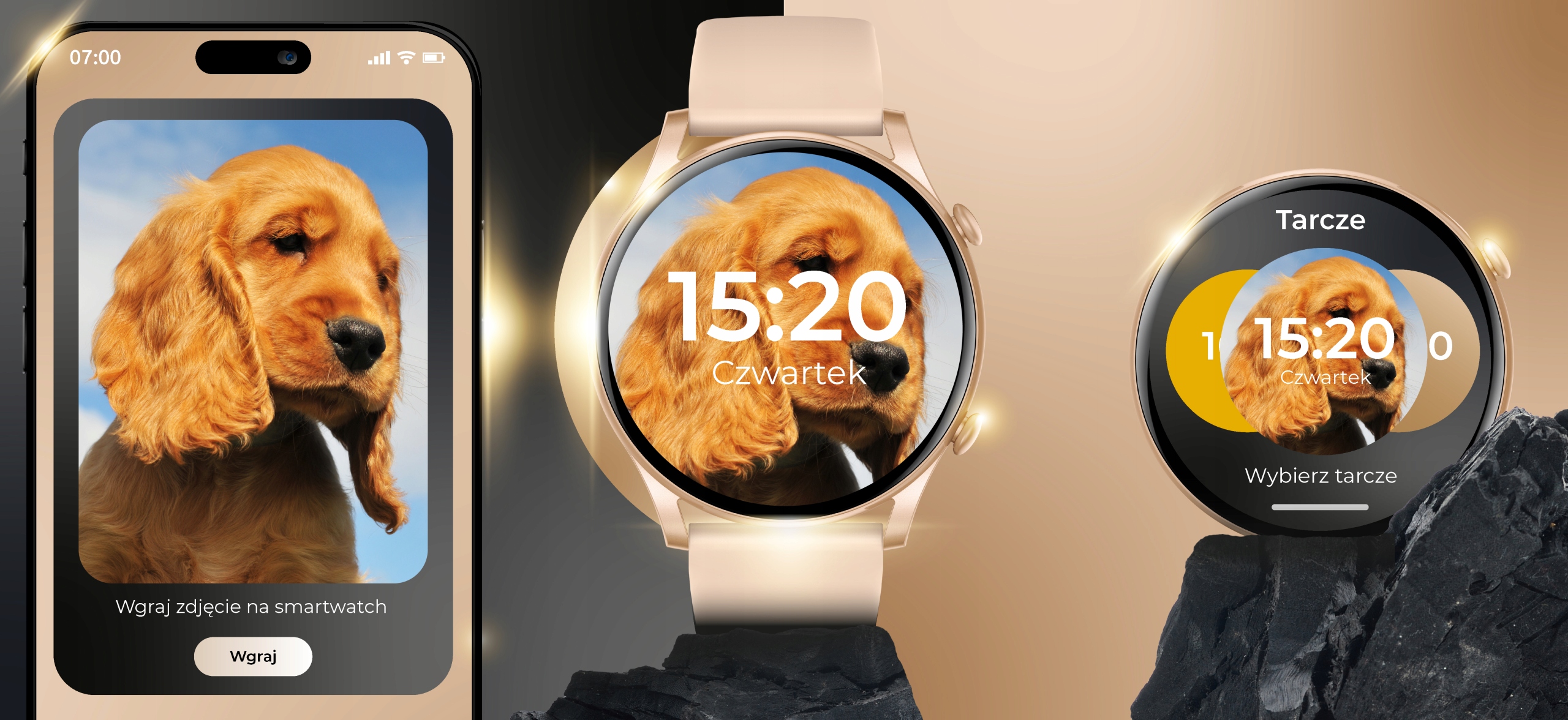 SMARTWATCH ZEGAREK DAMSKI POLSKIE MENU ROZMOWY SPORT SMART WATCH 4 PASKI Marka WonderWatch