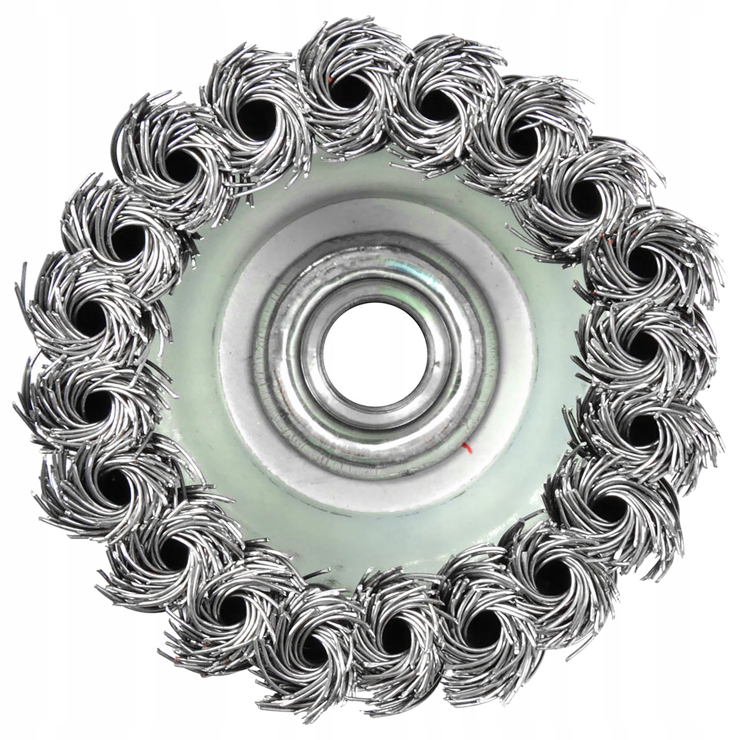 SZCZOTKA DRUCIANA DOCZOŁOWA PLECIONA 75mm M14 DO SZLIFIERKI KĄTÓWKI OPASKA Marka Geko