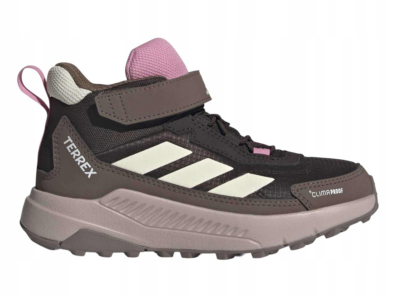 Adidas Terrex Anylander MID KJ2670 Buty Dziecięce Brązowe Rzep Trekkingowe