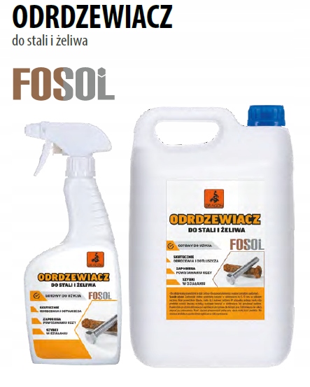 ODRDZEWIACZ DO STALI I ŻELIWA 0,5L FOSOL DRAGON Numer katalogowy producenta DOSZ500/TW