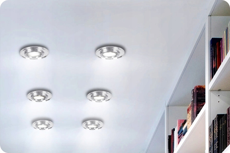 8x OCZKO SUFITOWE LED OCZKO LED OPRAWKA GU10 Kształt okrągły