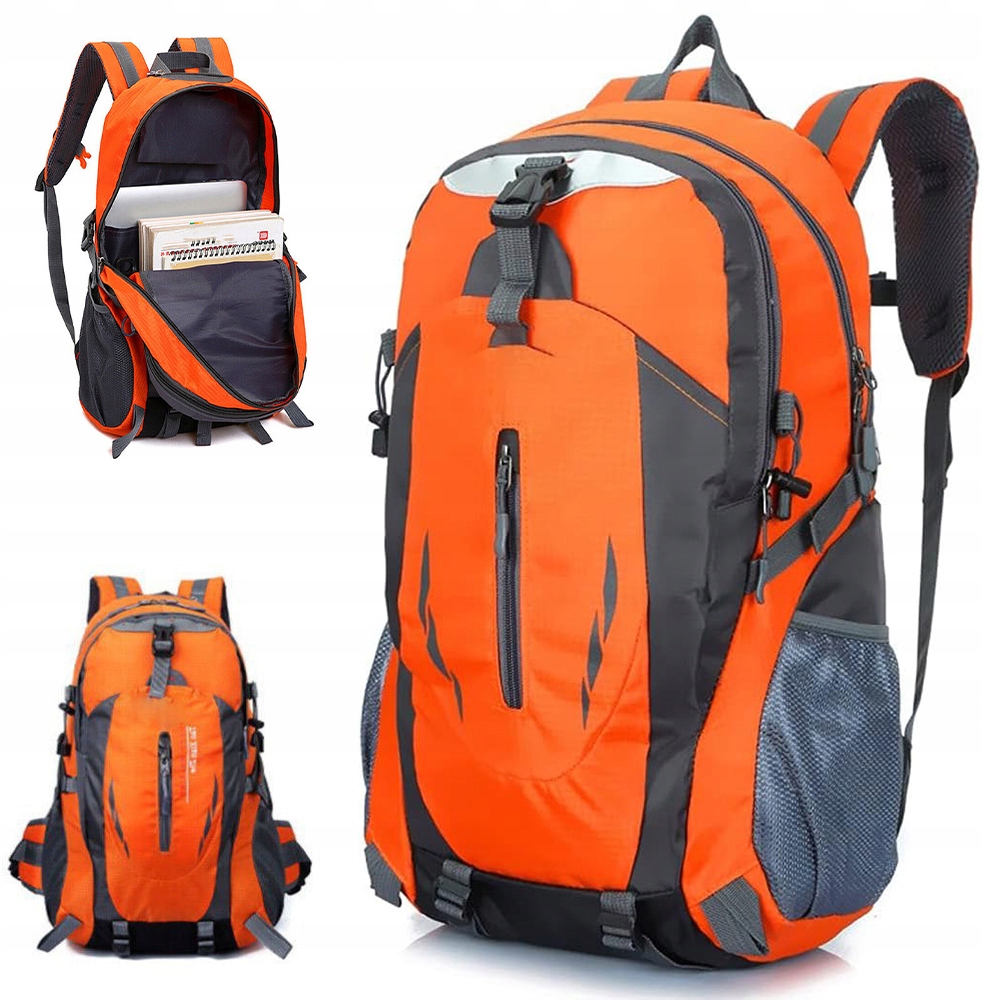 Plecak Turystyczny 40L Lekki Oxford Orange Do Podróży Rowerowych Orange