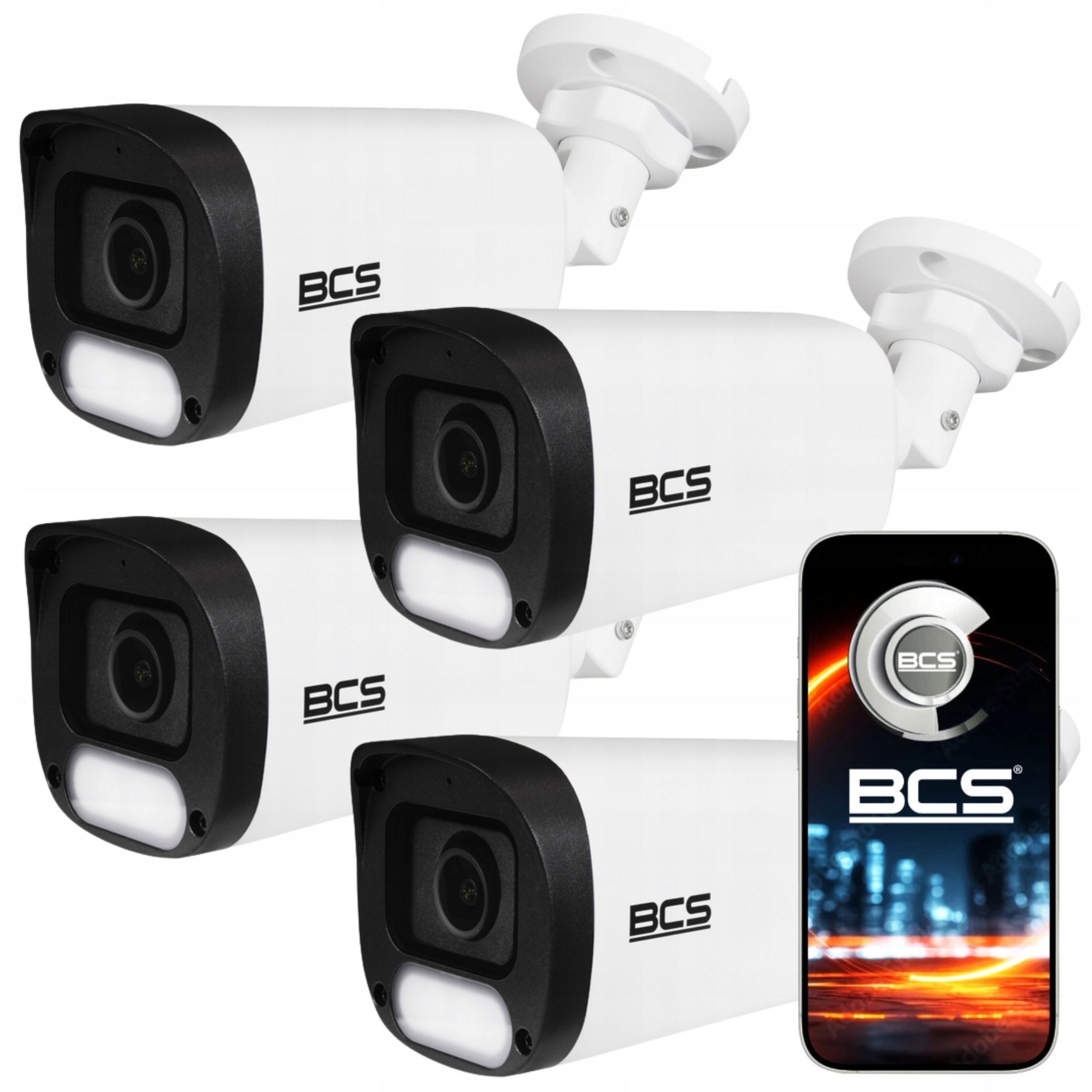 Kamera 4x BCS-P-TIP26FCL3-Ai1 Ip 6MPX Zoom X16 Whitelight 30M IP67 Blc Bcs