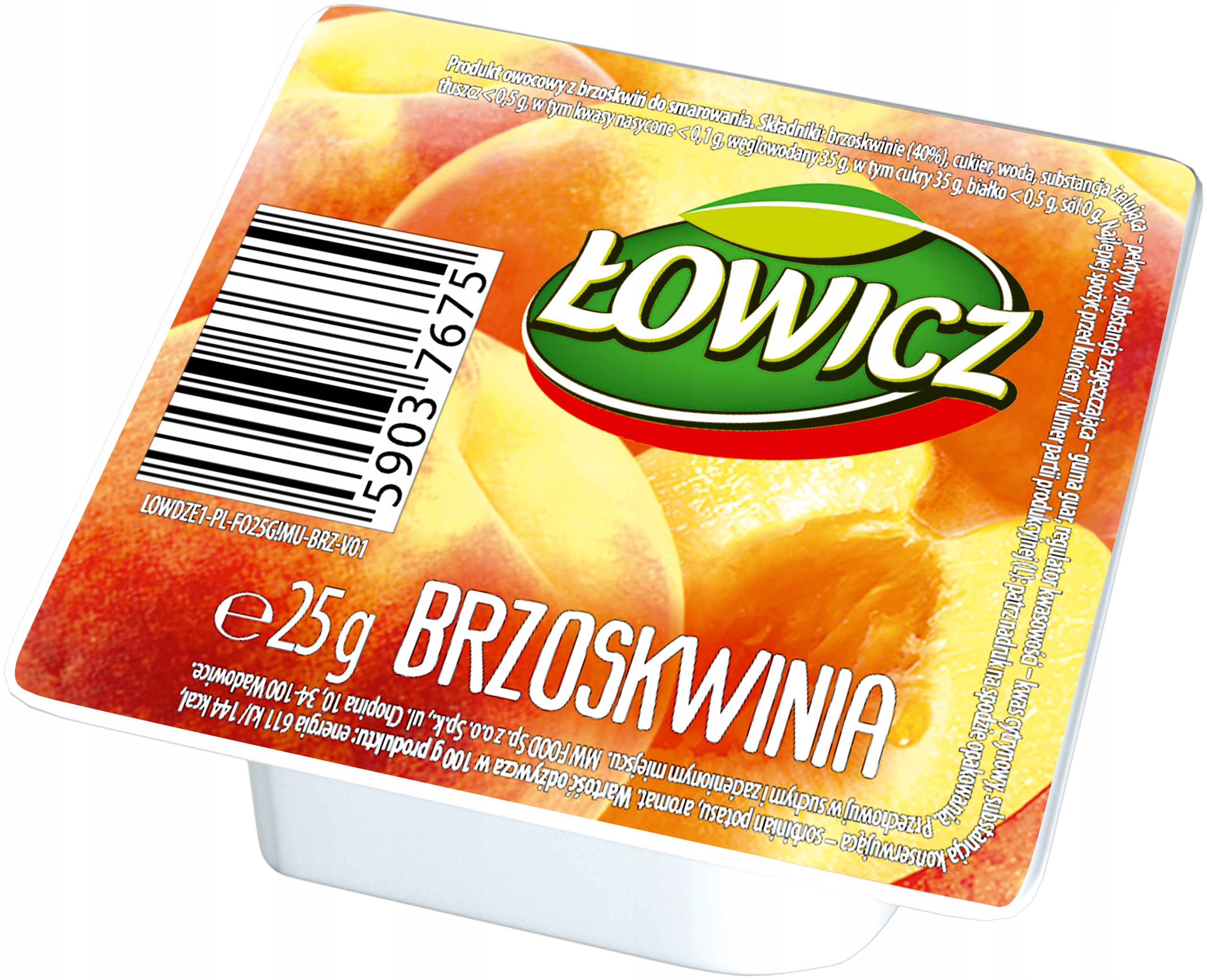 Levně 25 x Łowicz broskvový džem 25 g