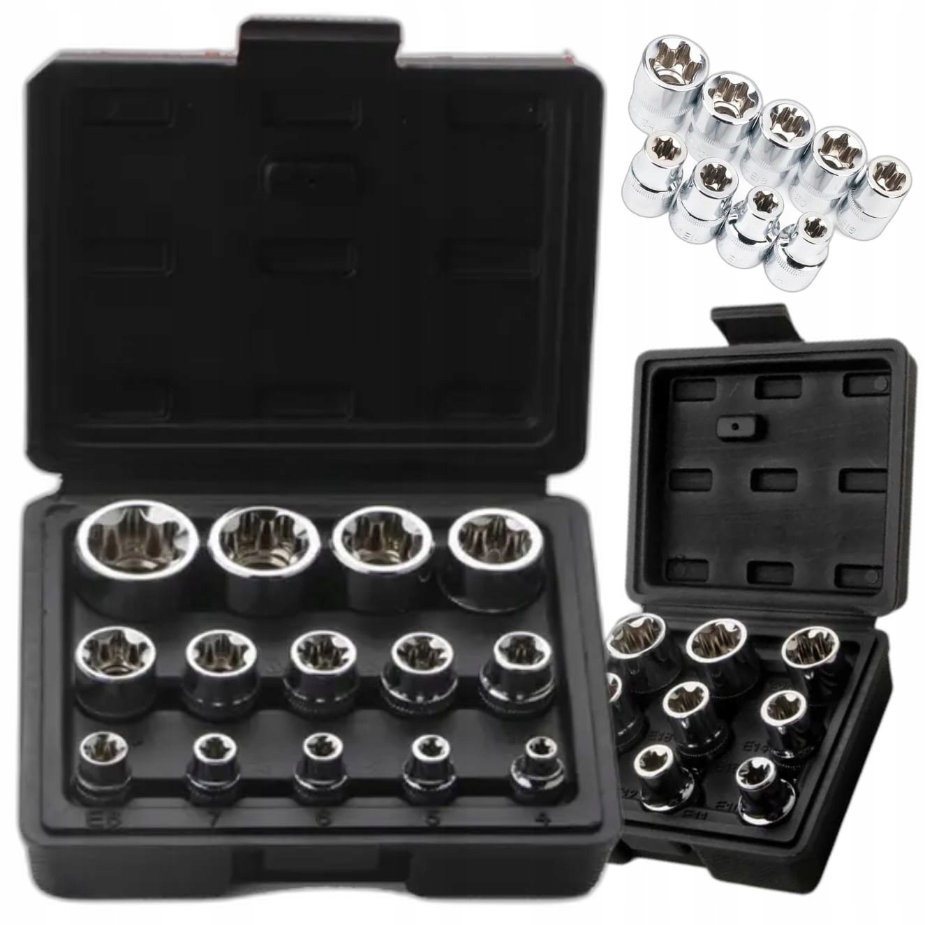 Zestaw Nasadek Torx Wewnetrzny E4 E24 14SZT Torxy