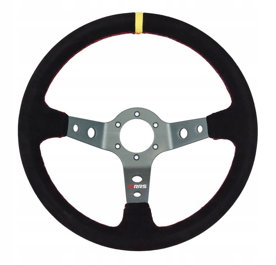 Športový volant Rrs 3R 350 mm od. 90 mm strieborný