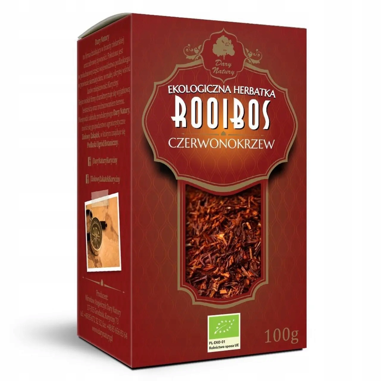 Rooibos Bio Čaj 100 g Dary Natury