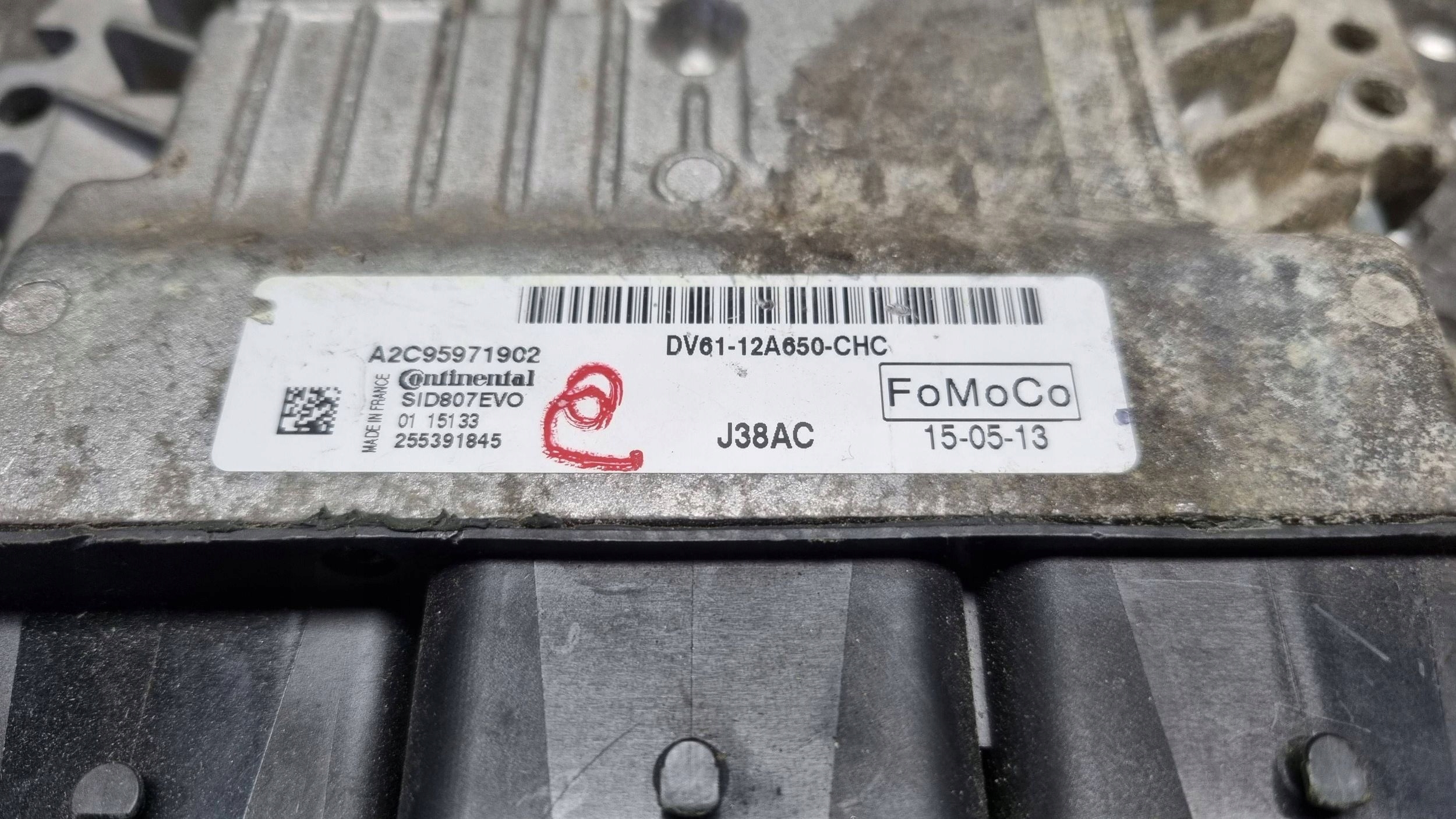 computer control unit of the engine DV61-12A650-CHC FORD TRANSIT CONNECT MK2 1.6TDCI