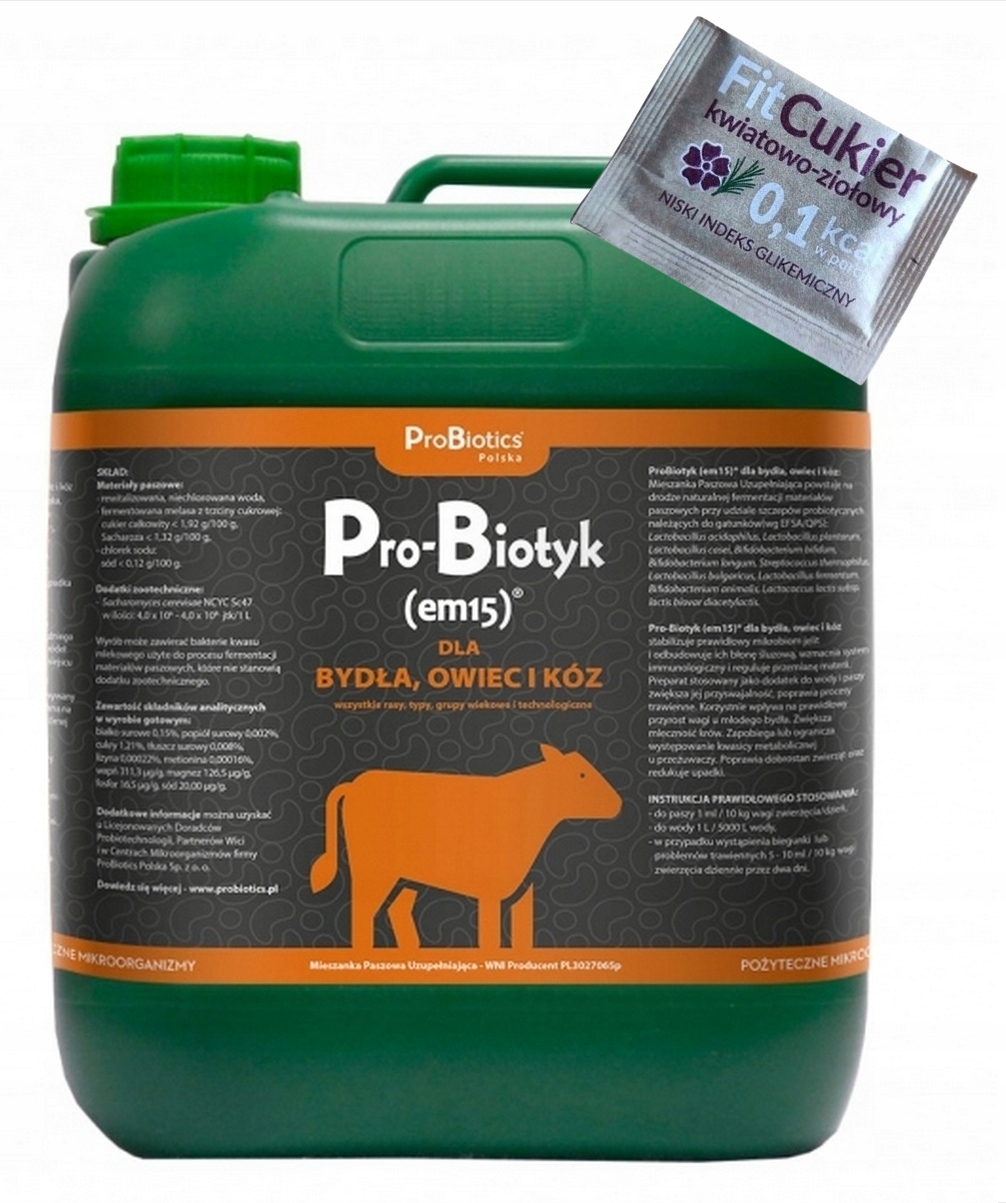 

ProBiotyk EM15 Probio Emy Dla Zwierząt 5L kanister