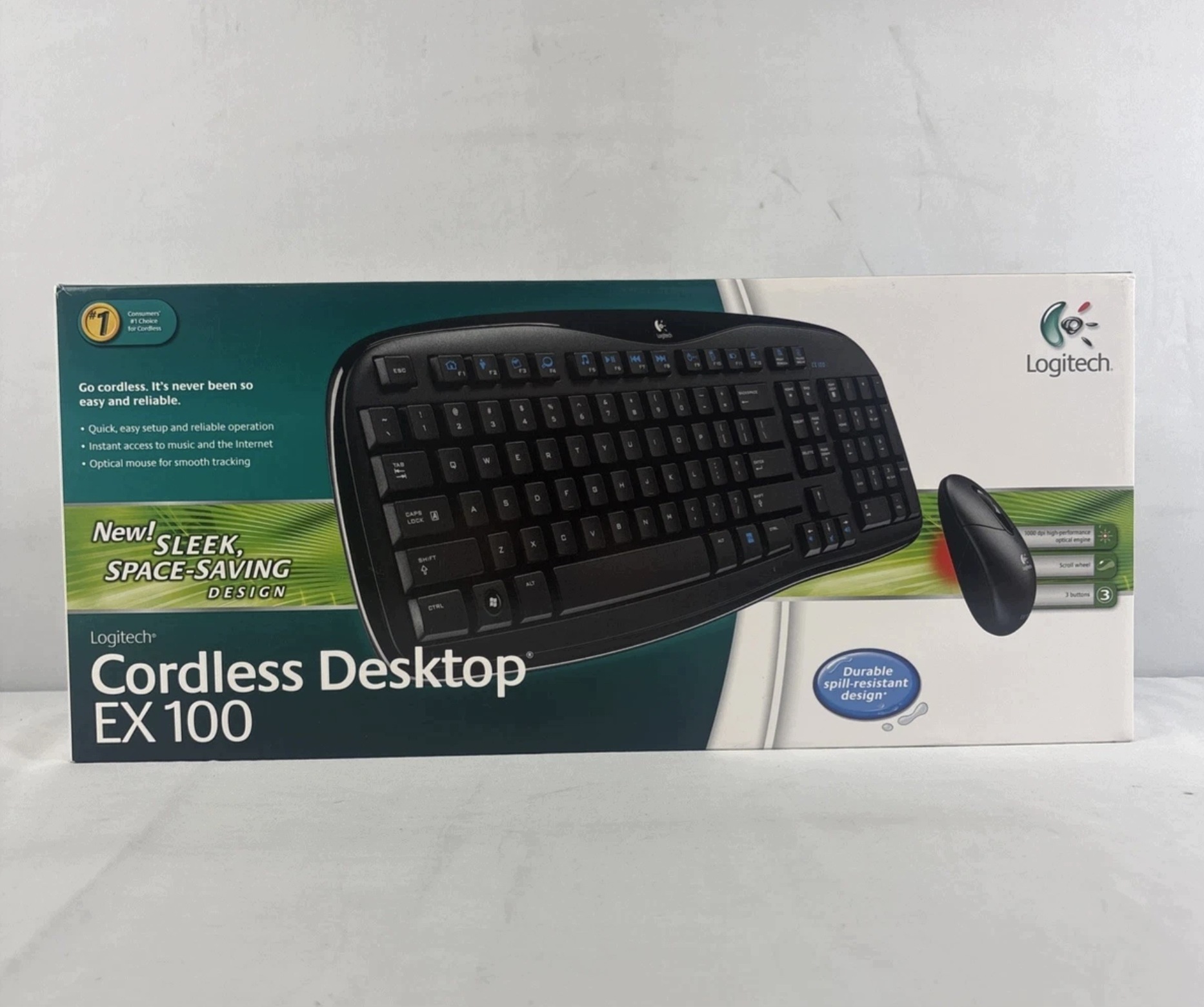 Bezdrôtový set Logitech Cordless Desktop Ex 100 Qwertz De Popis
