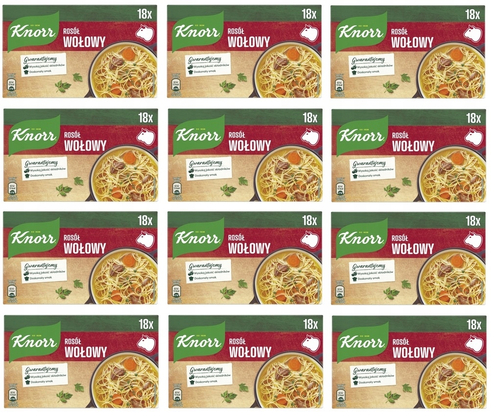 Levně 12 x 180 g Knorr Hovězí vývar Karton