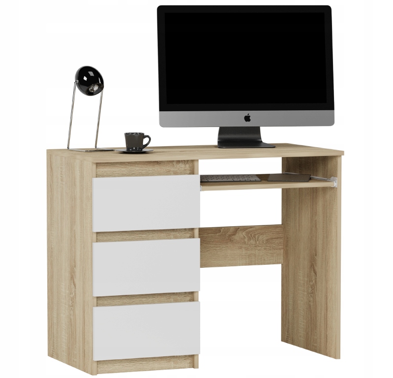 BIURKO KOMPUTEROWE 96CM 3 STOLIK LEWE N-3L MIX SONOMA