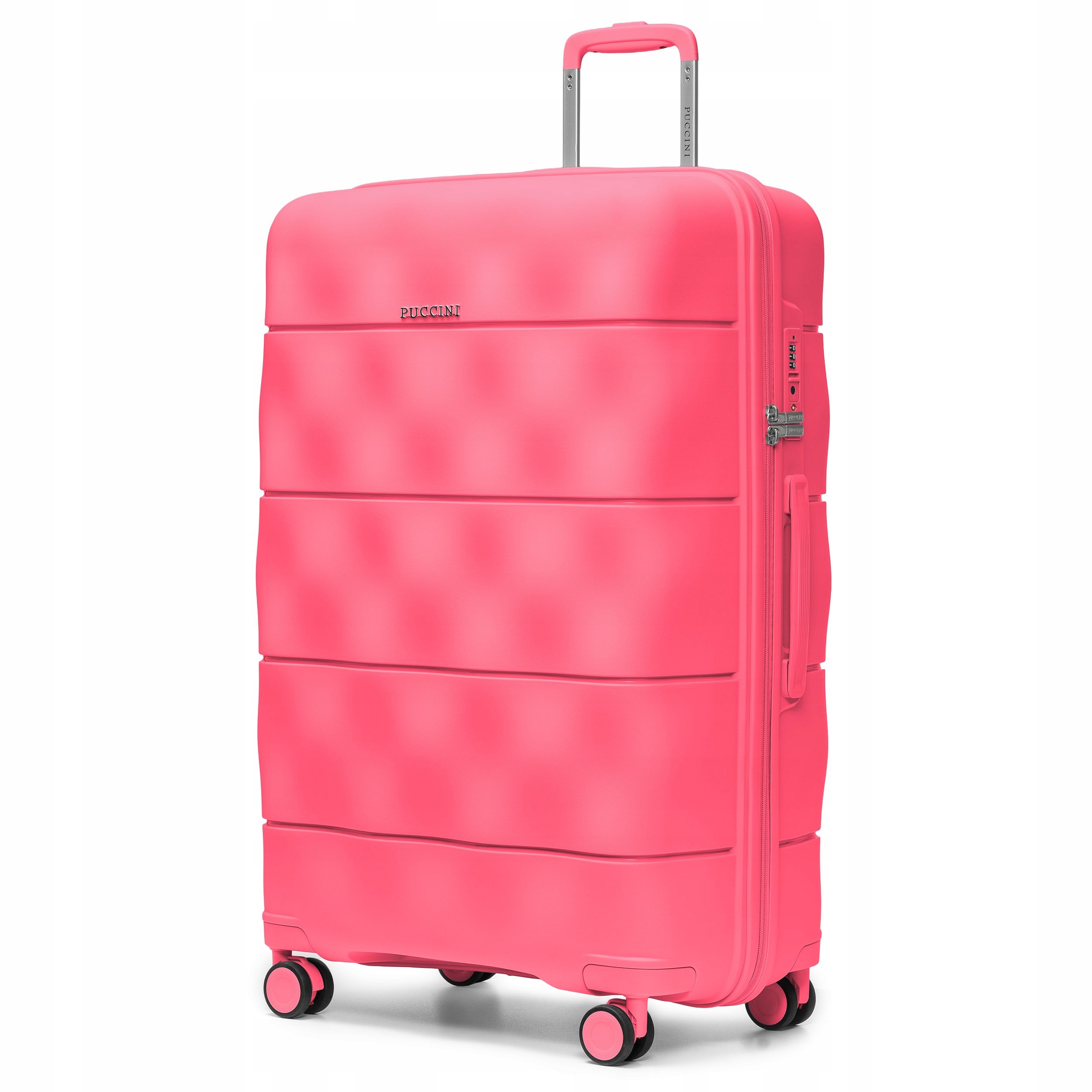 Puccini Walizka Duża Podróżna Lekka Polipropylenowa Pp Różowa PP026A-9C