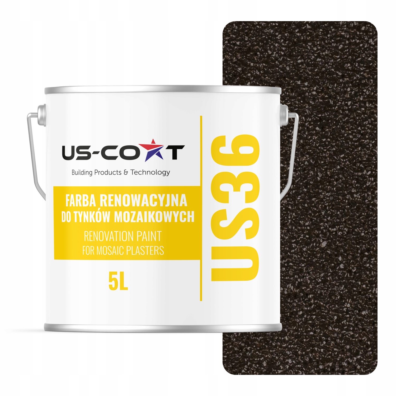 Renovačná farba na mozaikovú omietku 5L Obnova Čokoládová Bronz RAL8017