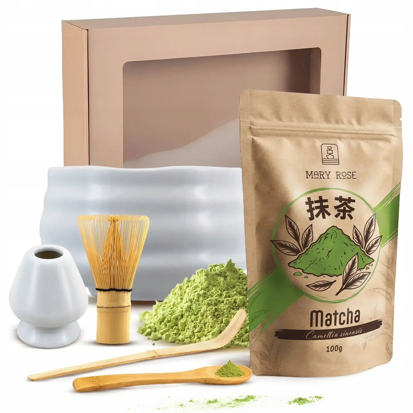 Dárková Sada Yuki pro přípravu čaje Matcha Matchawan Kusenaoshi
