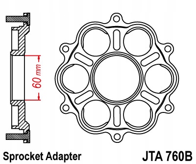 Adaptér Zadného Reťazového Kolesa Ducati 1098/1099/1198 Multistrada 1200 Diavel 1198