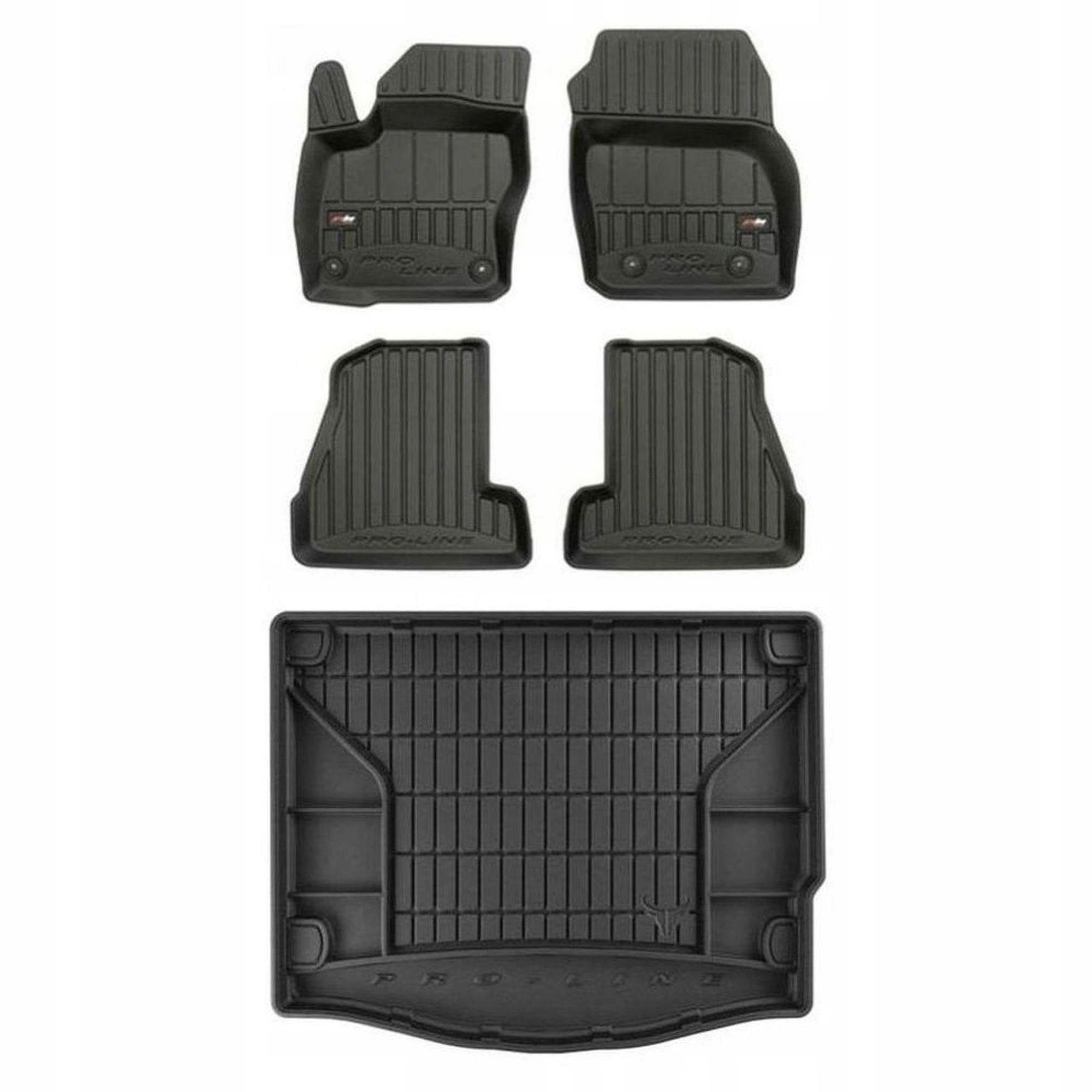 3D gumová sada koberců a rohožek Ford Focus III 2010-2019 Hatchback, s doplňkem