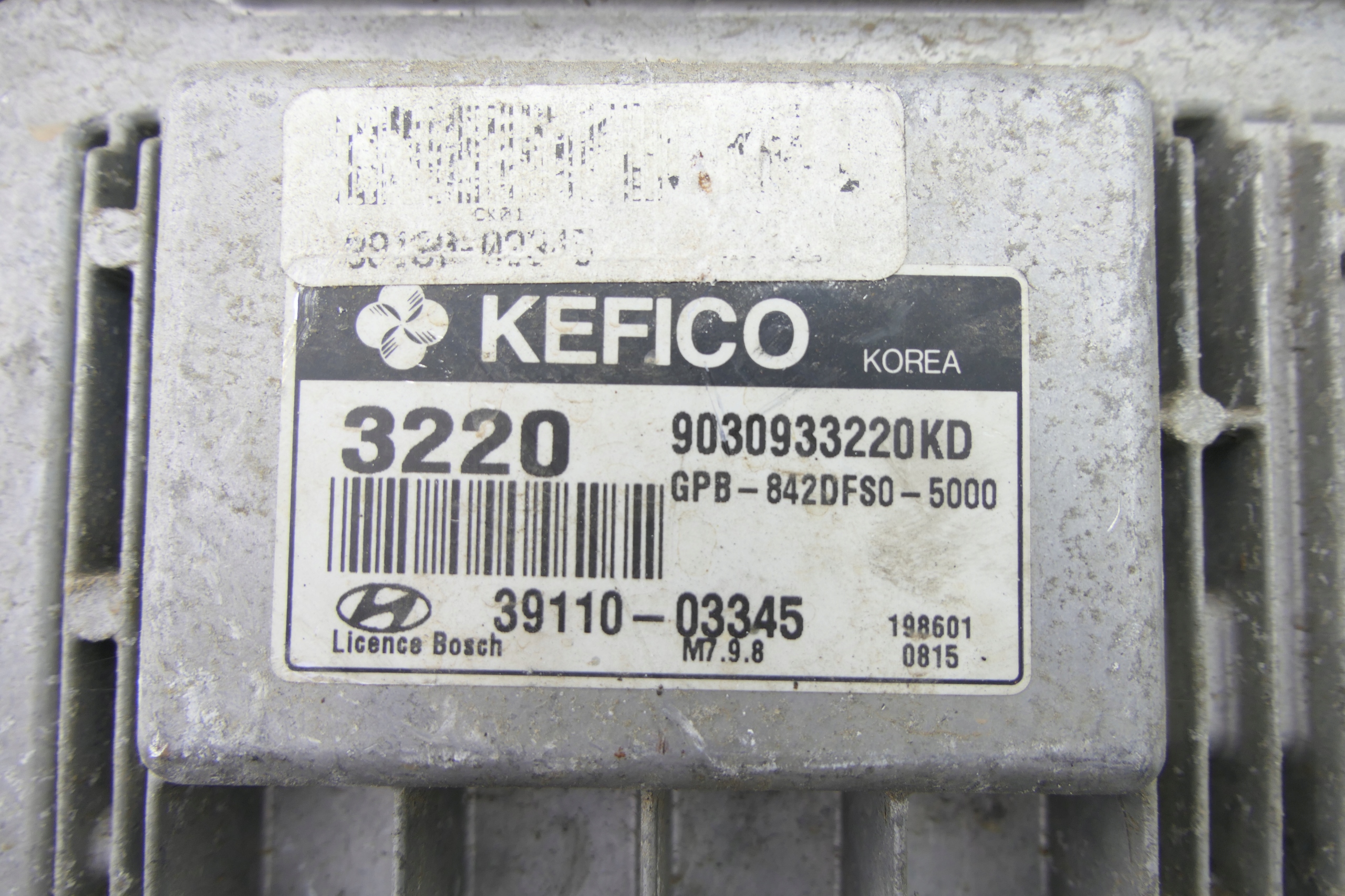 computer control unit of the engine HYUNDAI I20 1.2 B 39110-03345