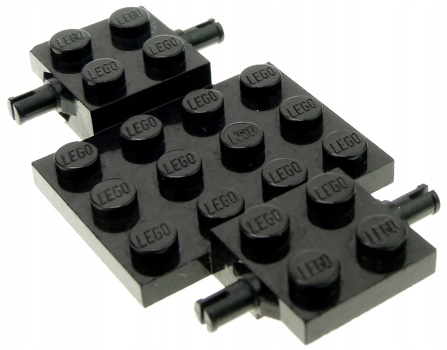 14551 LEGO 2441 - podwozie 4x7x2/3 - czarne - 1szt