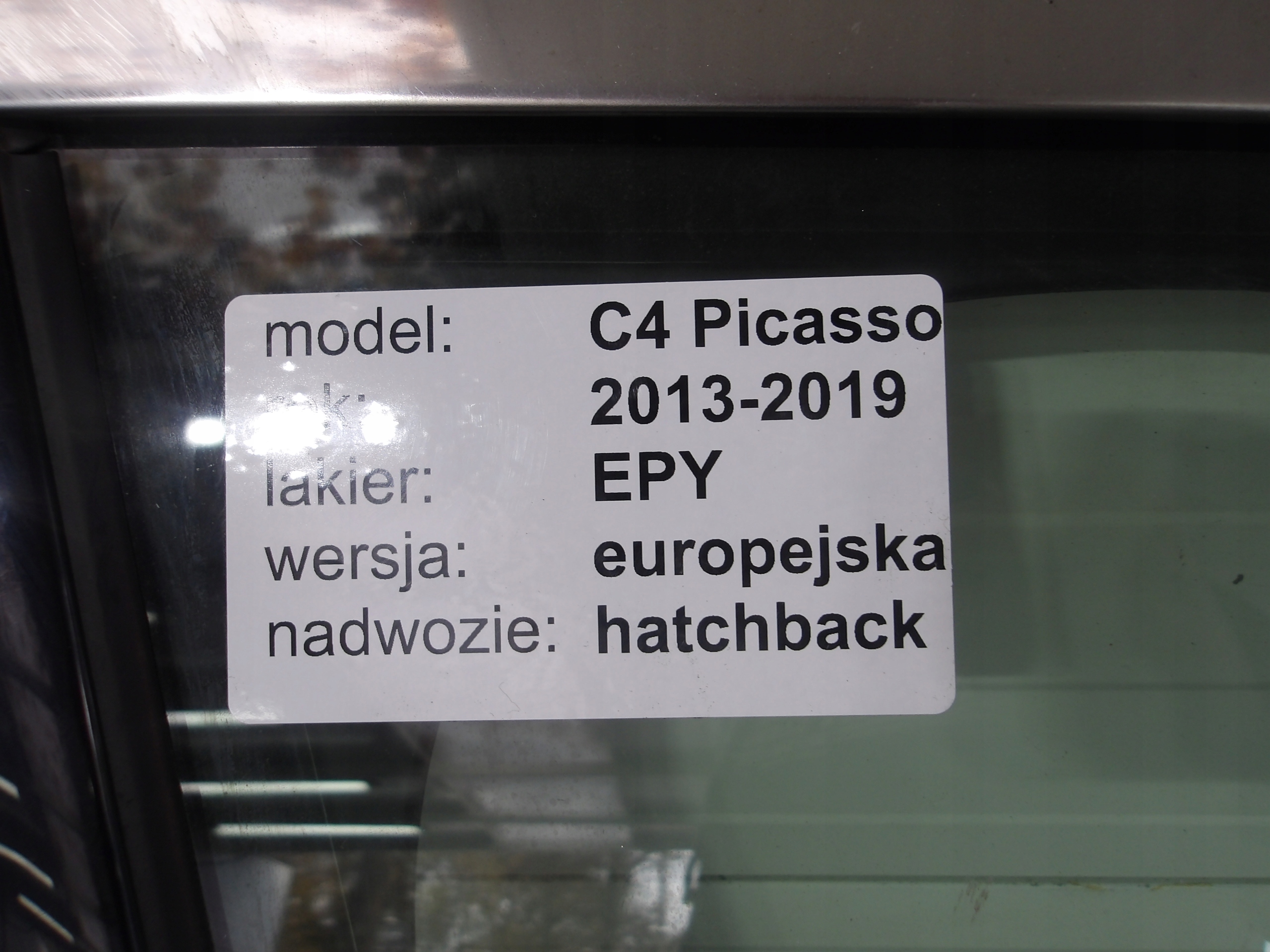 CITROEN C4 PICASSO II 13-16 KROTKI door front front right colour EPYD