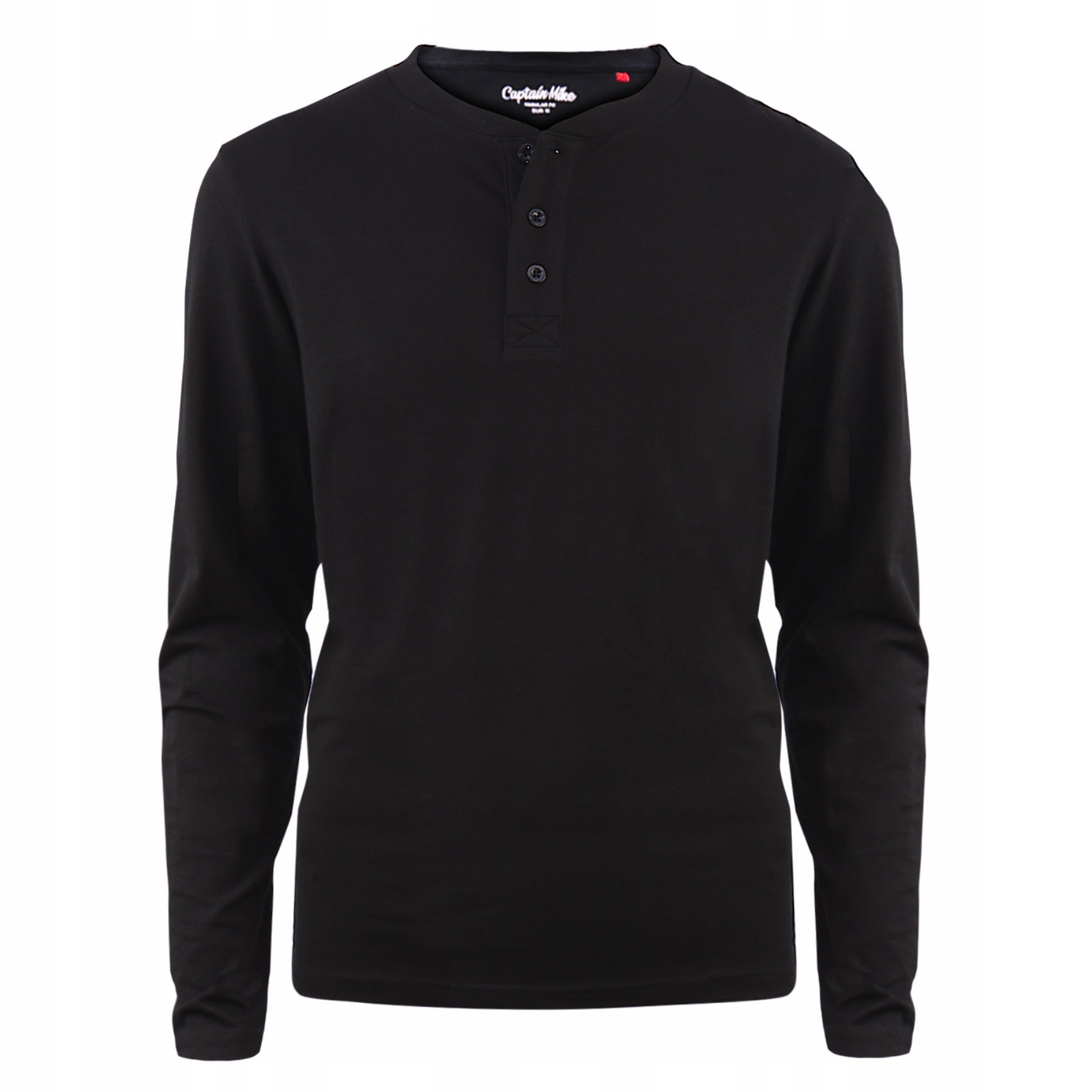 

Koszulka męska czarna z długim rękawem r.L