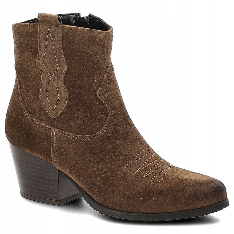 

Brązowe Botki Gamis Damskie Stylowe Buty Jesienne