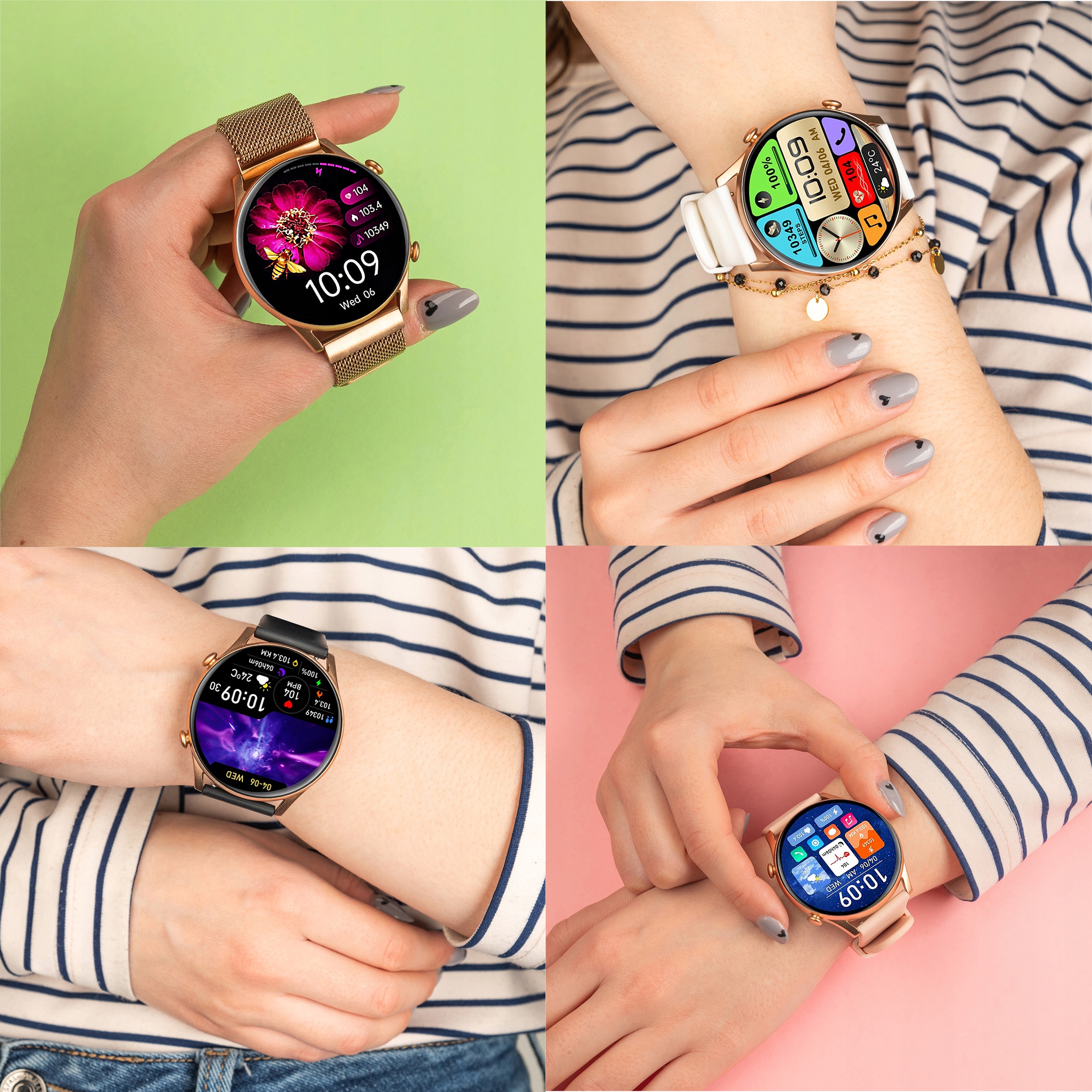 SMARTWATCH ZEGAREK DAMSKI POLSKIE MENU ROZMOWY CIŚNIENIE PULS SPORT AMOLED Marka WonderWatch