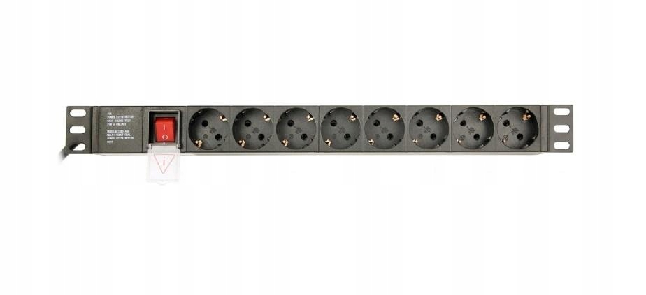 Gembird Listwa Zasilająca Rack 19'' Pdu EG-PDU-014-C14 1U, 10A, 8X Schuko