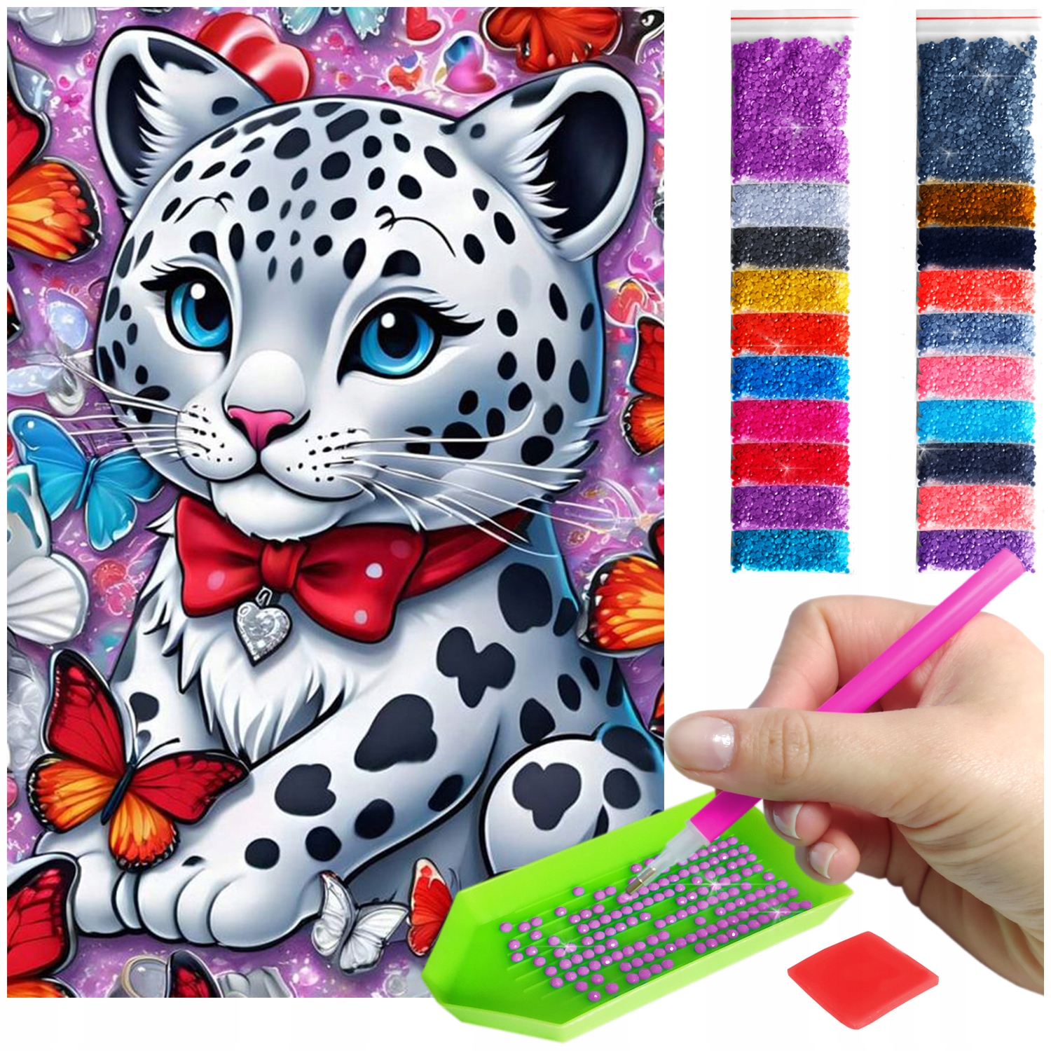 Výšivka Diamond Painting mozaika kočičí hrdina sada