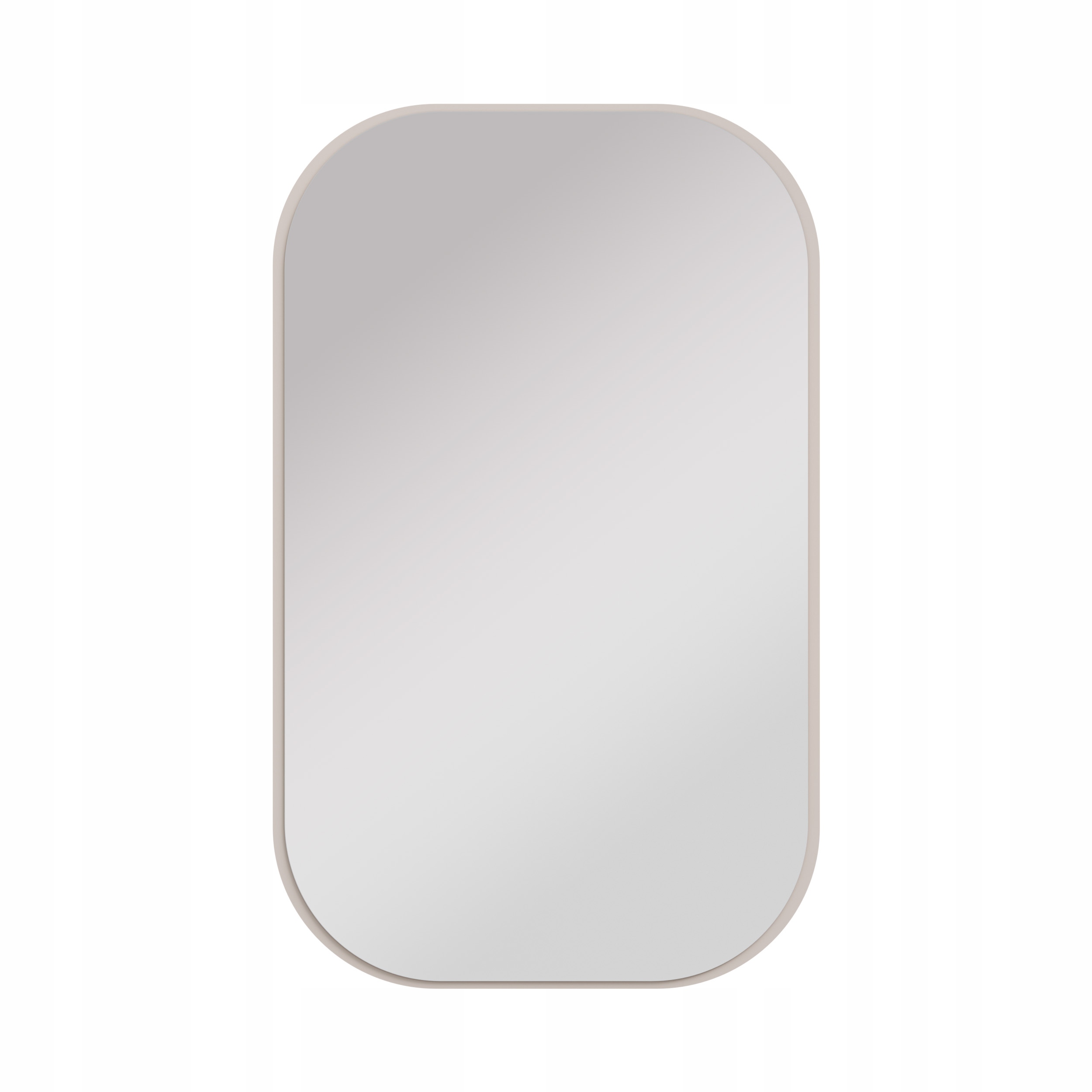 Obdélníkové zrcadlo pro toaletní stolek s zaoblenými rohy Flana 702 Béžová