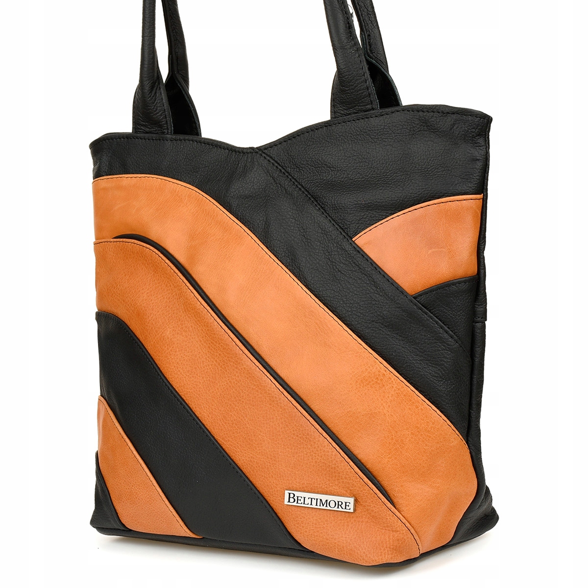 Kožená kabelka Dámská taška přes rameno velká klasická elegantní Beltimore