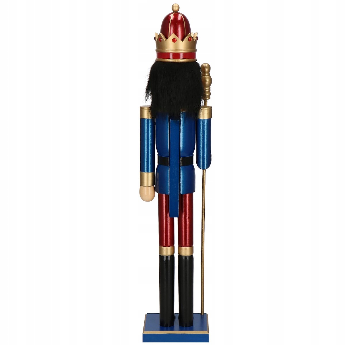 DZIADEK DO ORZECHÓW DREWNIANY FIGURKA ŚWIĄTECZNA PREMIUM 90cm XXL Materiał dominujący drewno