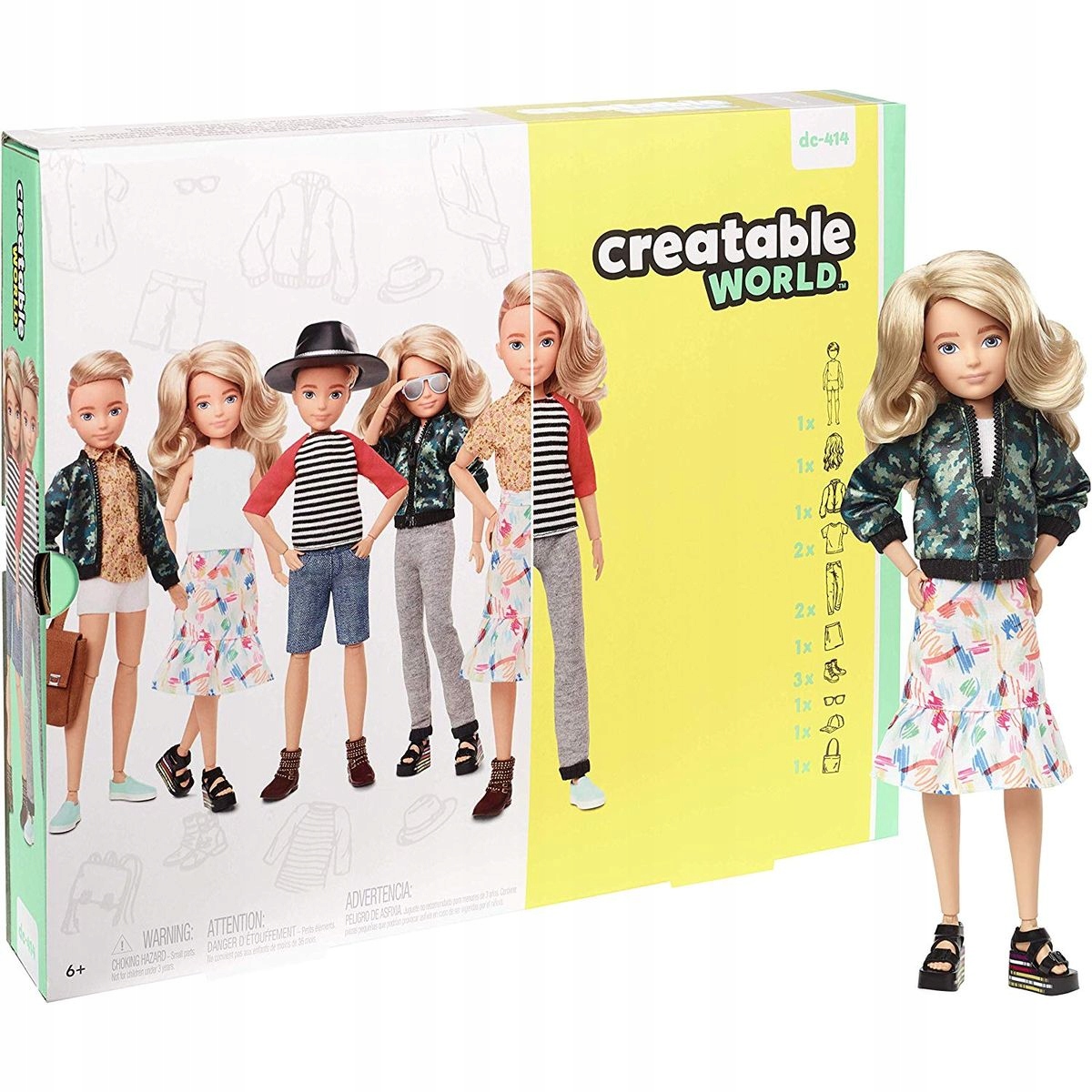 Zestaw Mattel stwórz lalkę Creatable World GGT67