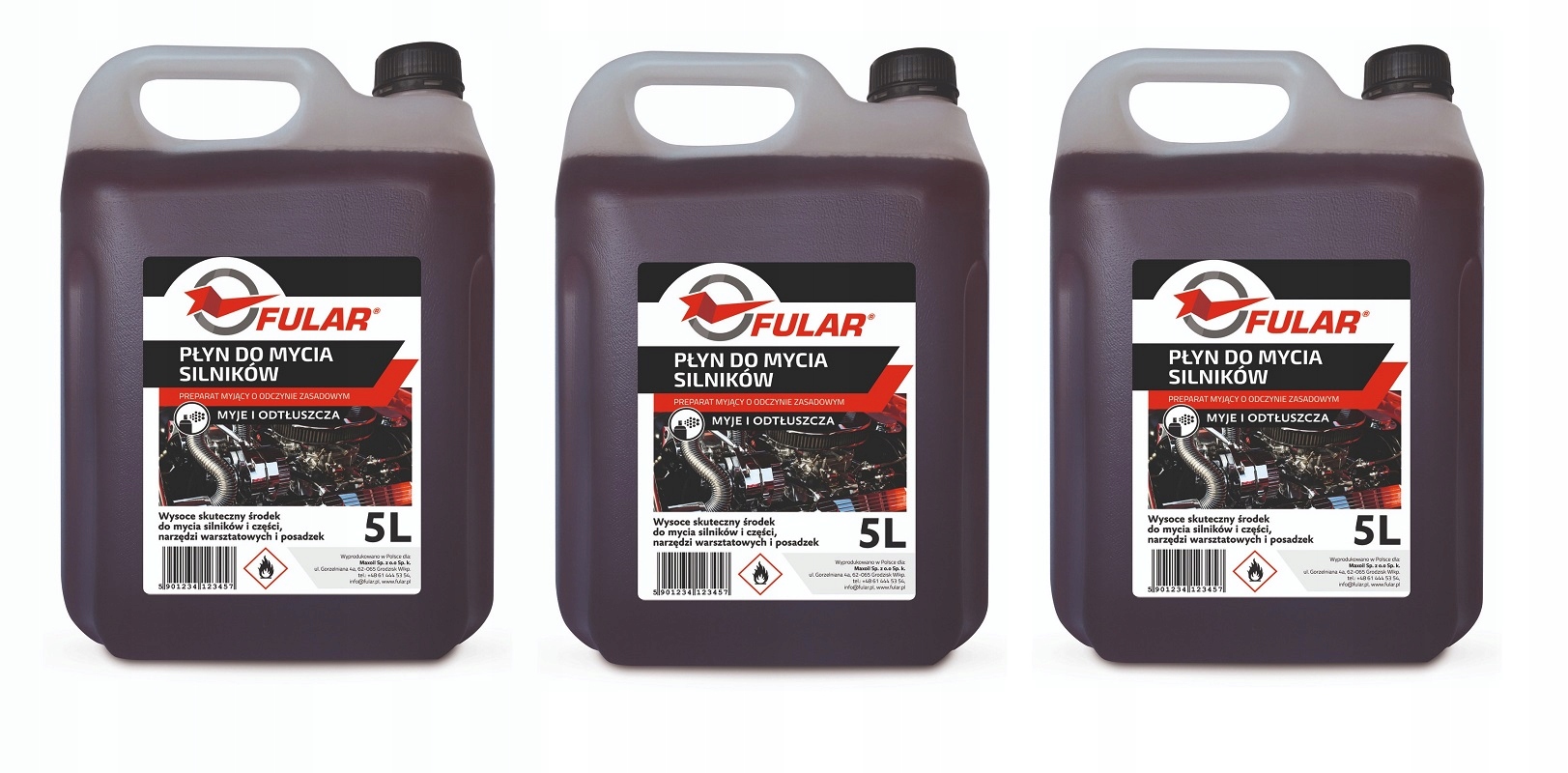 FULAR жидкость для мытья двигателя 3x5l