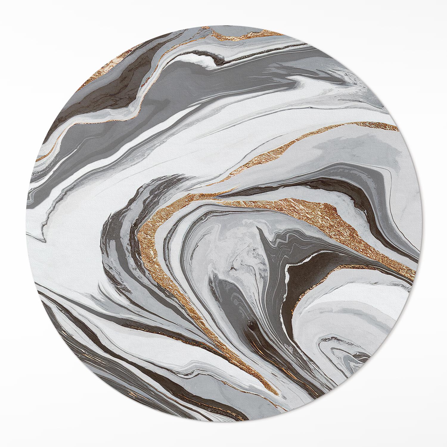 Okrúhly vinylový koberec Rozmer ⌀ 110 cm Mramor glamour dekoratívna abstrakcia