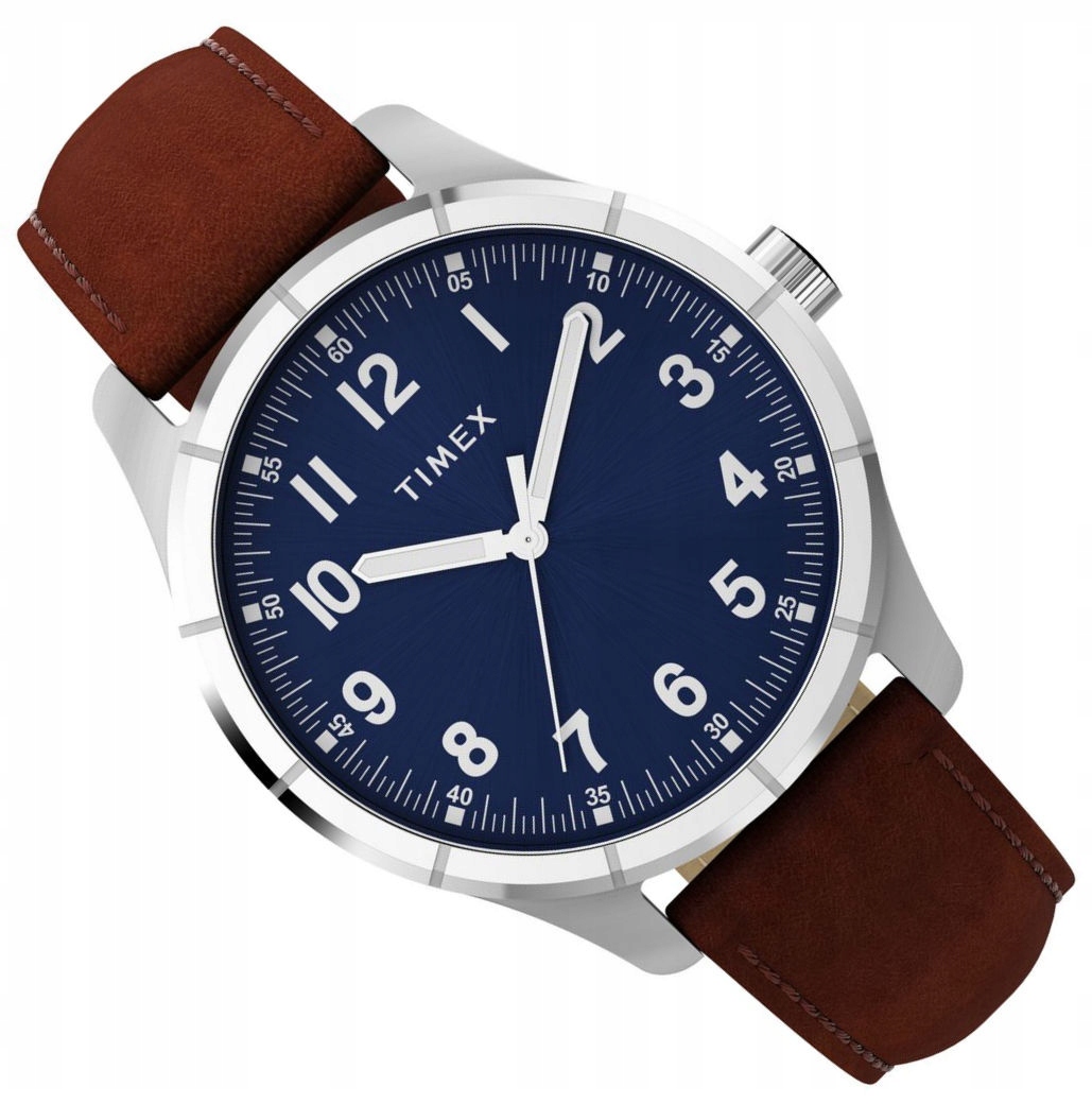 Modré Pánské Klasické Čitelné Hodinky Timex Na Řemínku TW2Y16200