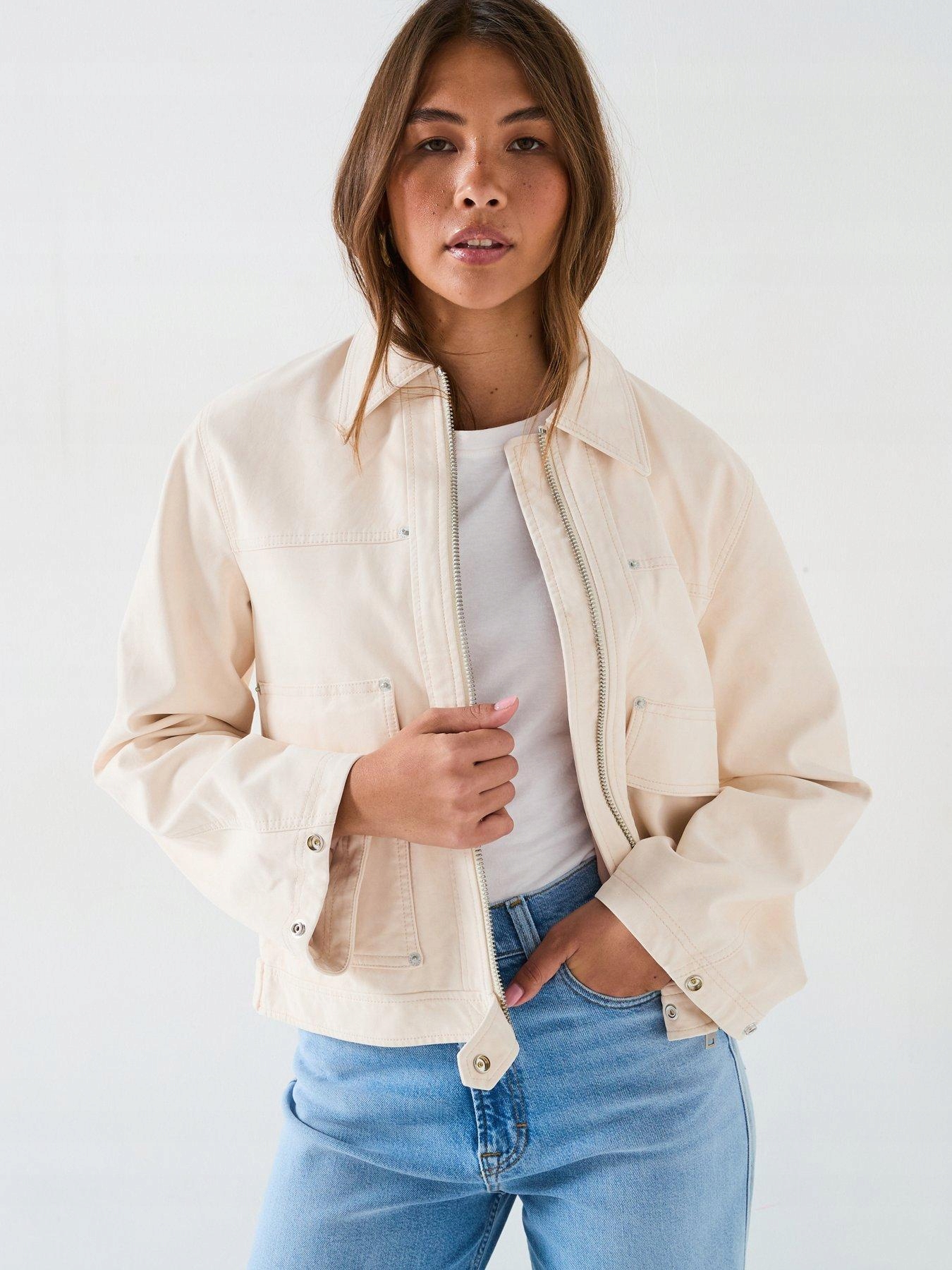 Free People Bunda S Povrchovou Úpravou