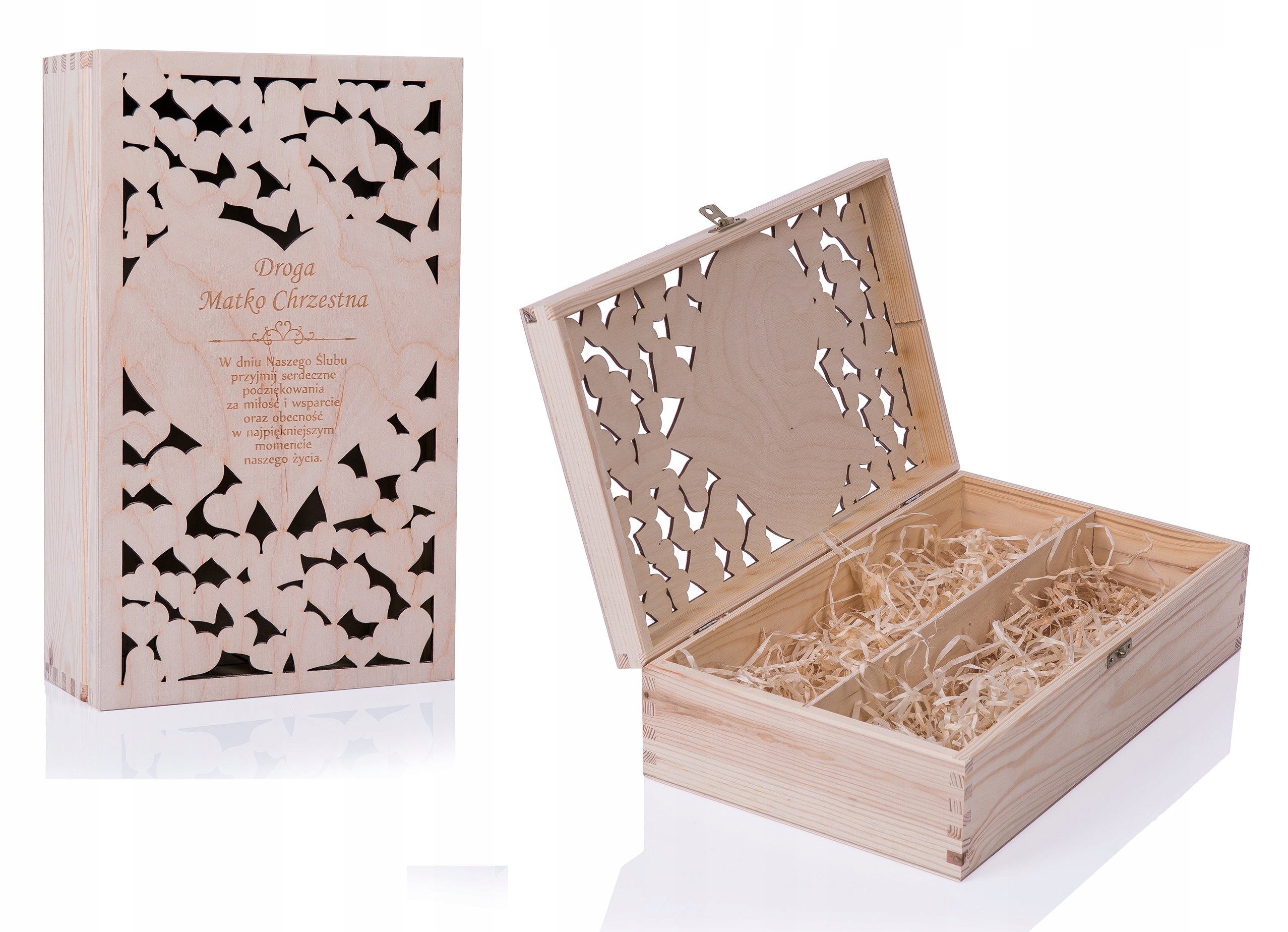SKRZYNKA NA DWA WINA PODZIĘKOWANIA RODZICÓW WESELE