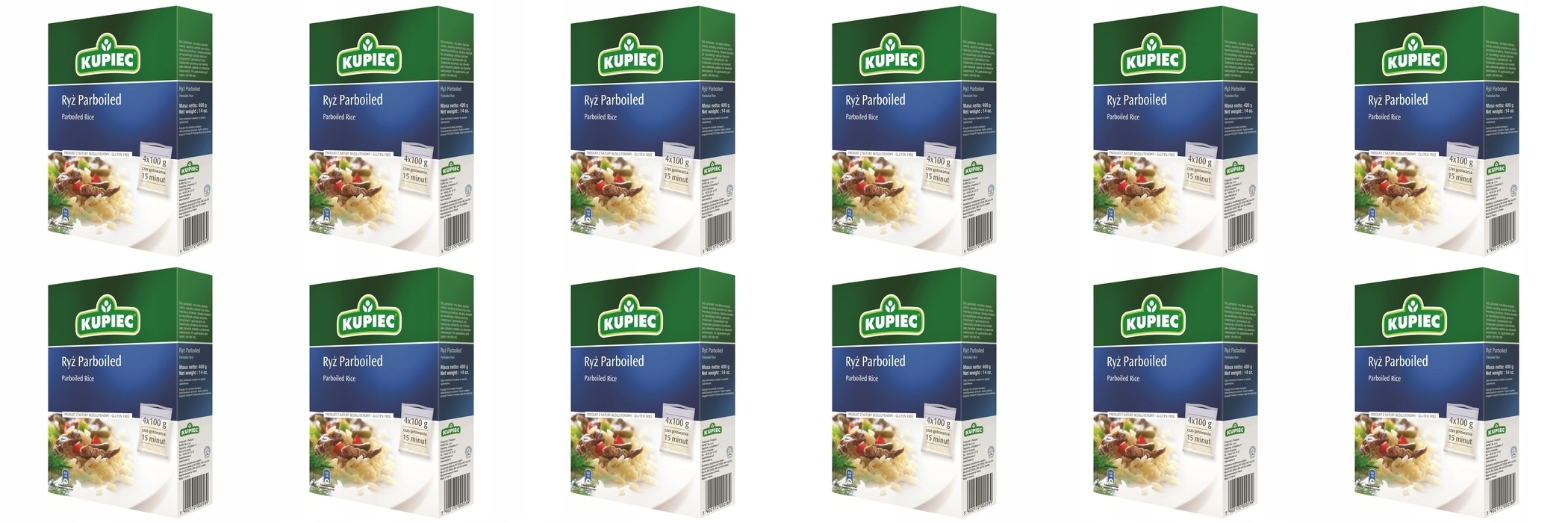 Levně 12 x 400 g Kupiec Rýže Parboiled sypká Karton