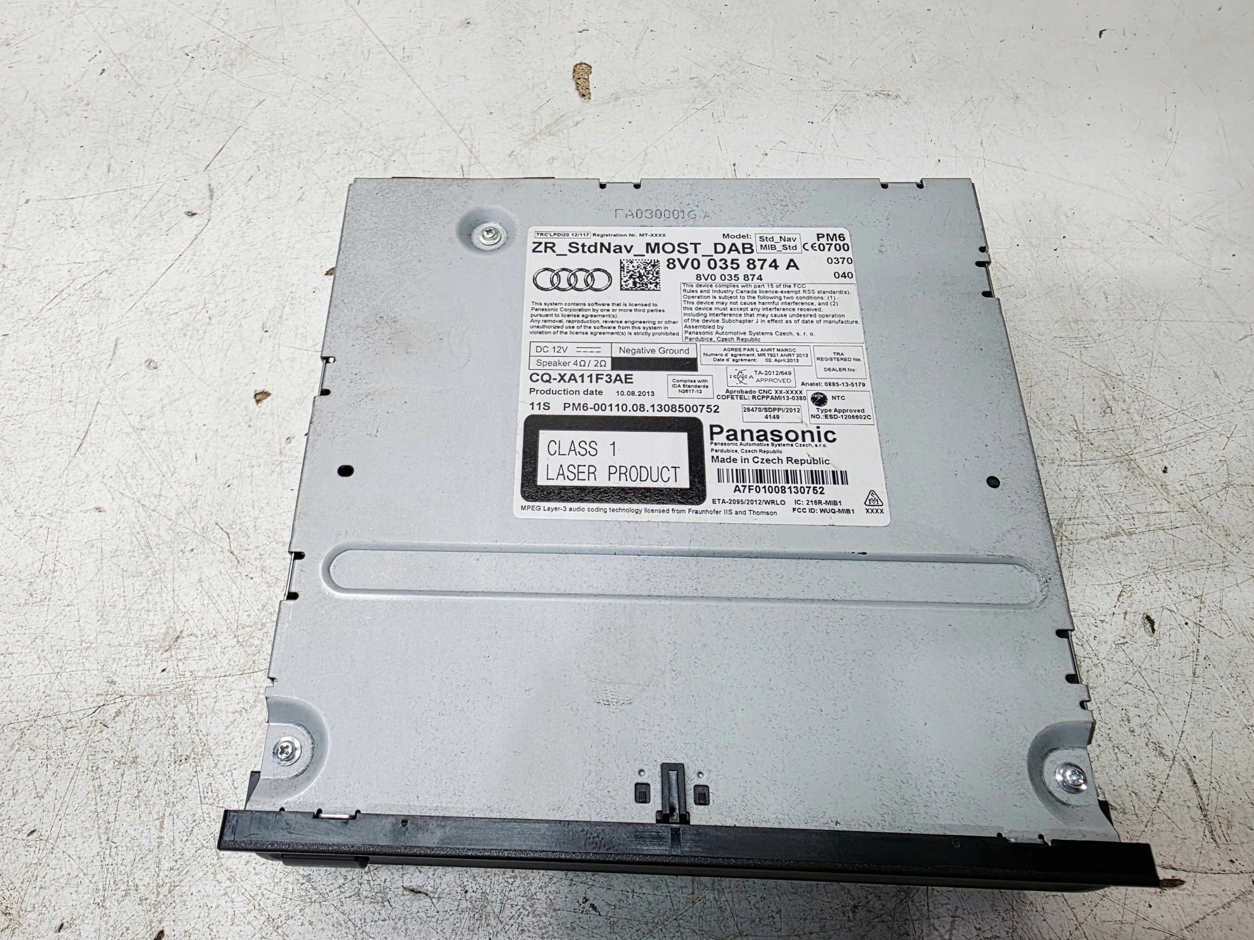 JEDNOSTKA MMI card reader SD AUDI A3 8V 8V0035874A