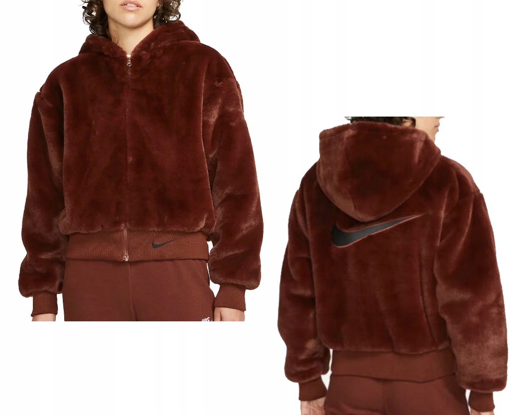 Bunda Kožešina Nike Sportswear Essentials Volný Střih DD5116-273 M