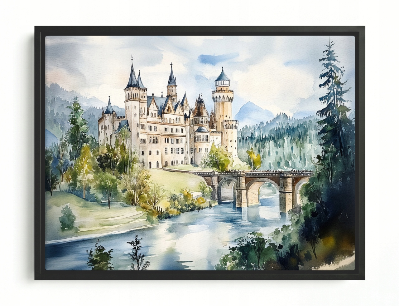 Obraz Rama American Box Krajina Německo Bavorsko Zámek Neuschwanstein 80x60