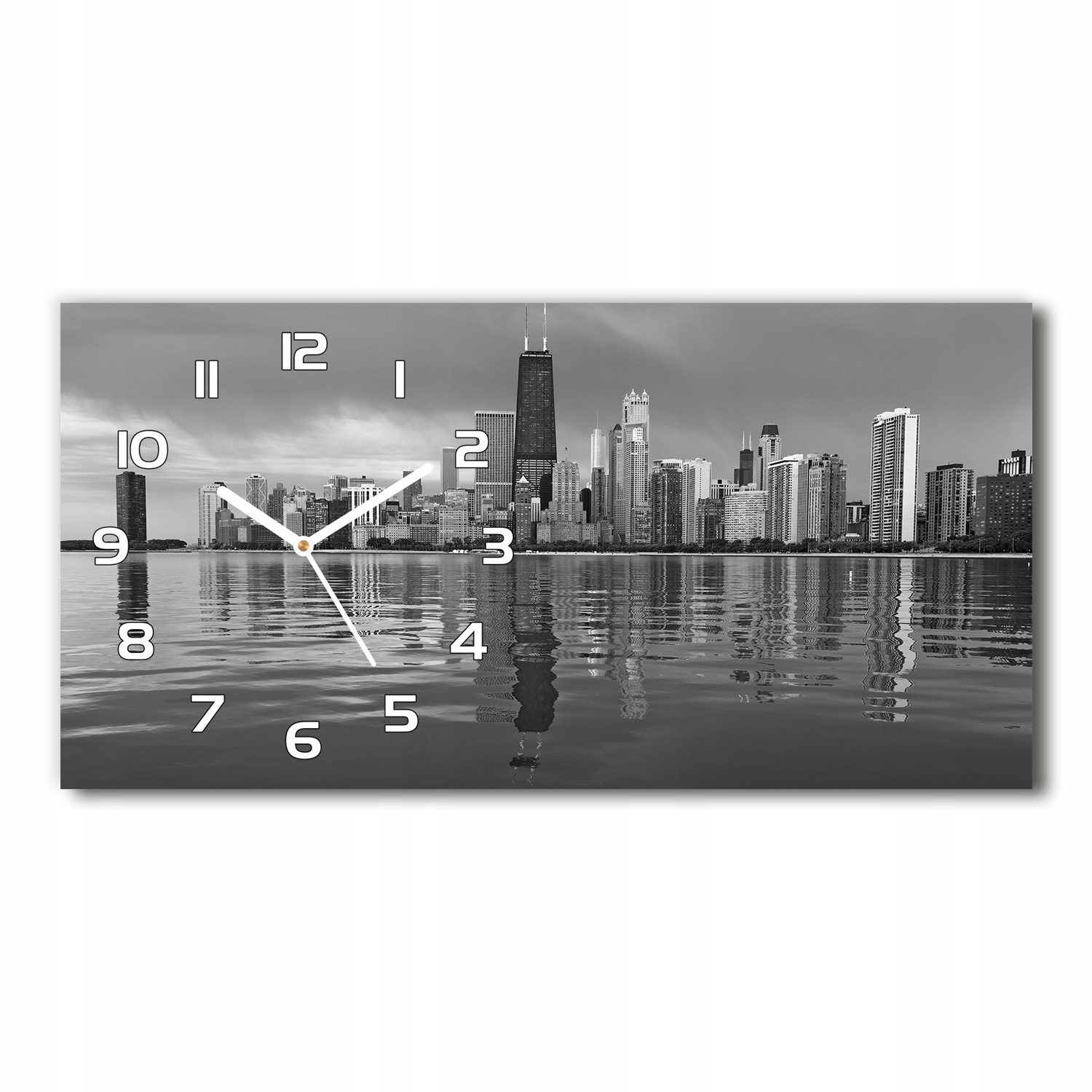

Nowoczesny szklany zegar ścienny Chicago 60x30 cm