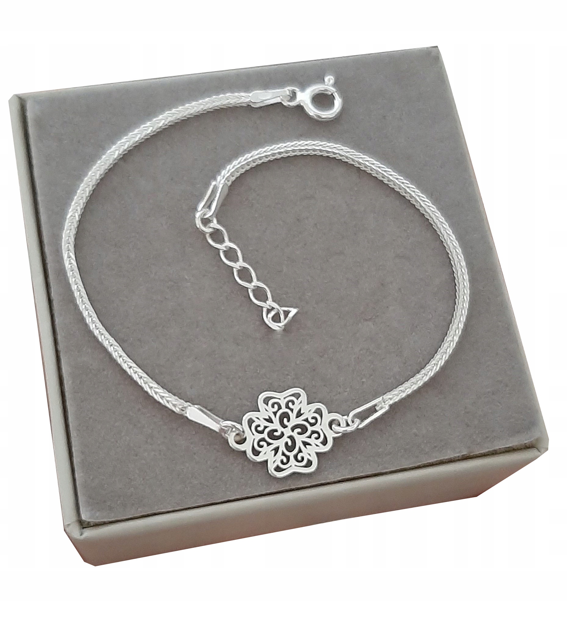 

Bransoletka Koniczynka Celebrytka Srebro 925