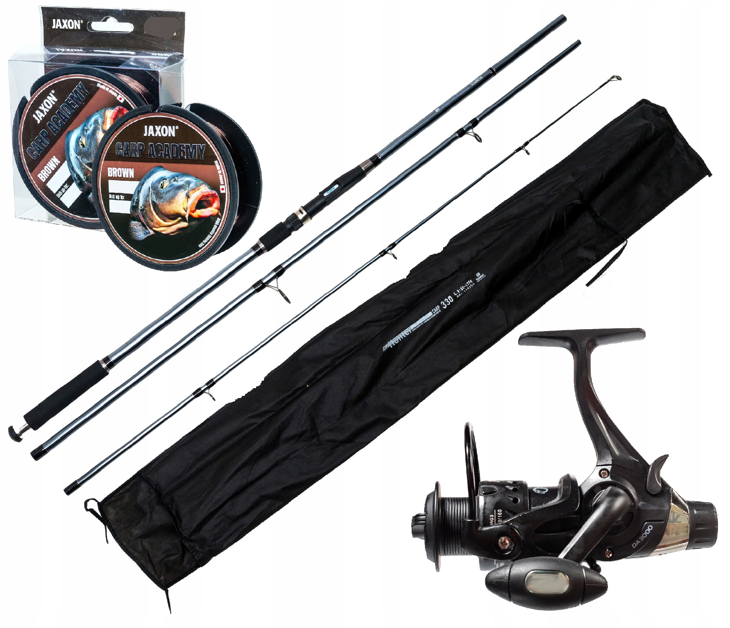 Zestaw Karpiowy Grunt Wędka Kołowrotek Żyłka Jaxon