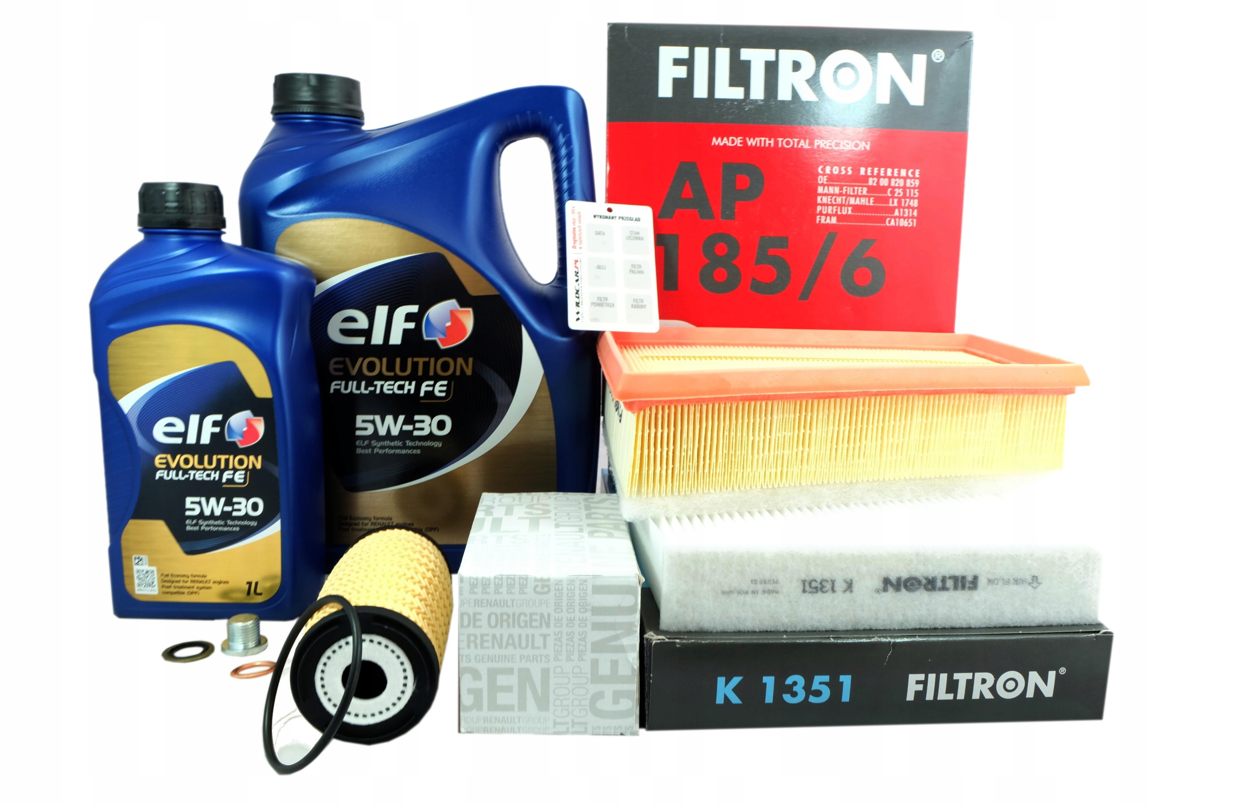 3xFilter olej 5W30 Renault Scenic/Grand 3 1.6 dCi
