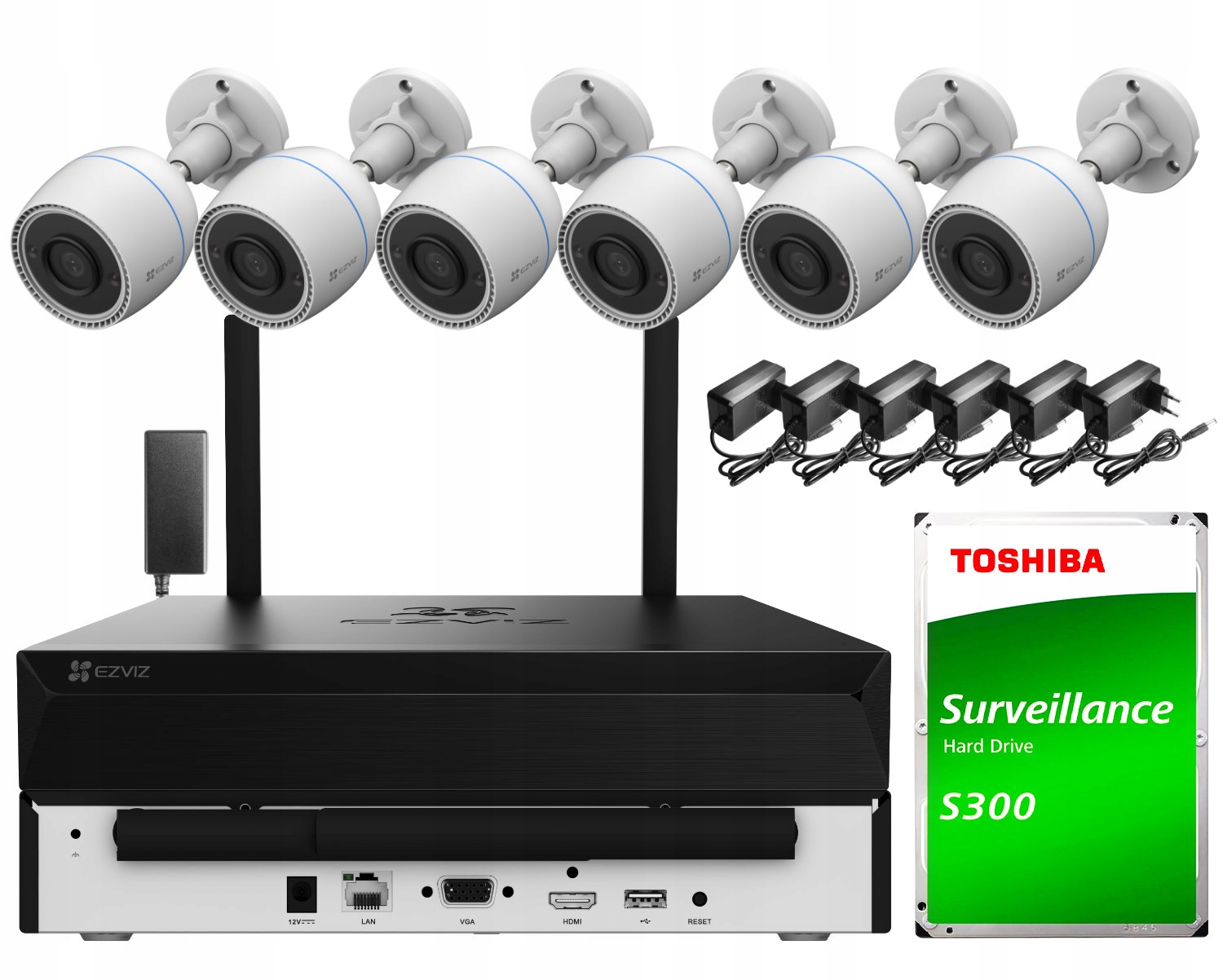 Súprava na monitorovanie Wi-Fi Ezviz 6x CS-H3C Full Hd