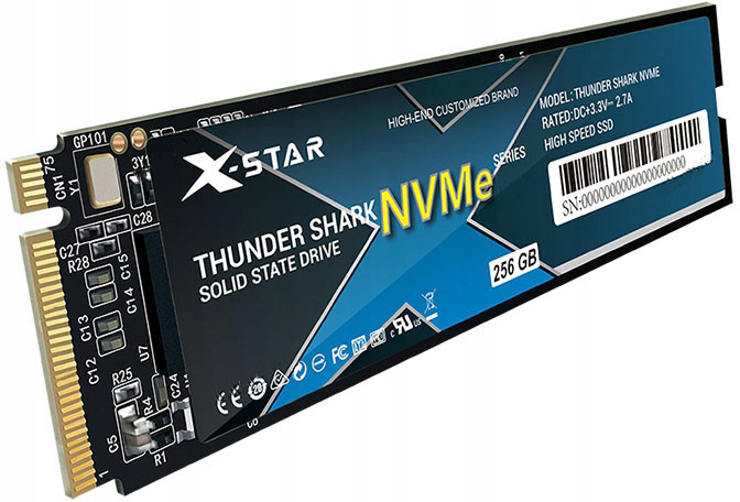 Ssd disk X-Star Thunder Shark NVMe 256GB M.2 PCIe 2280