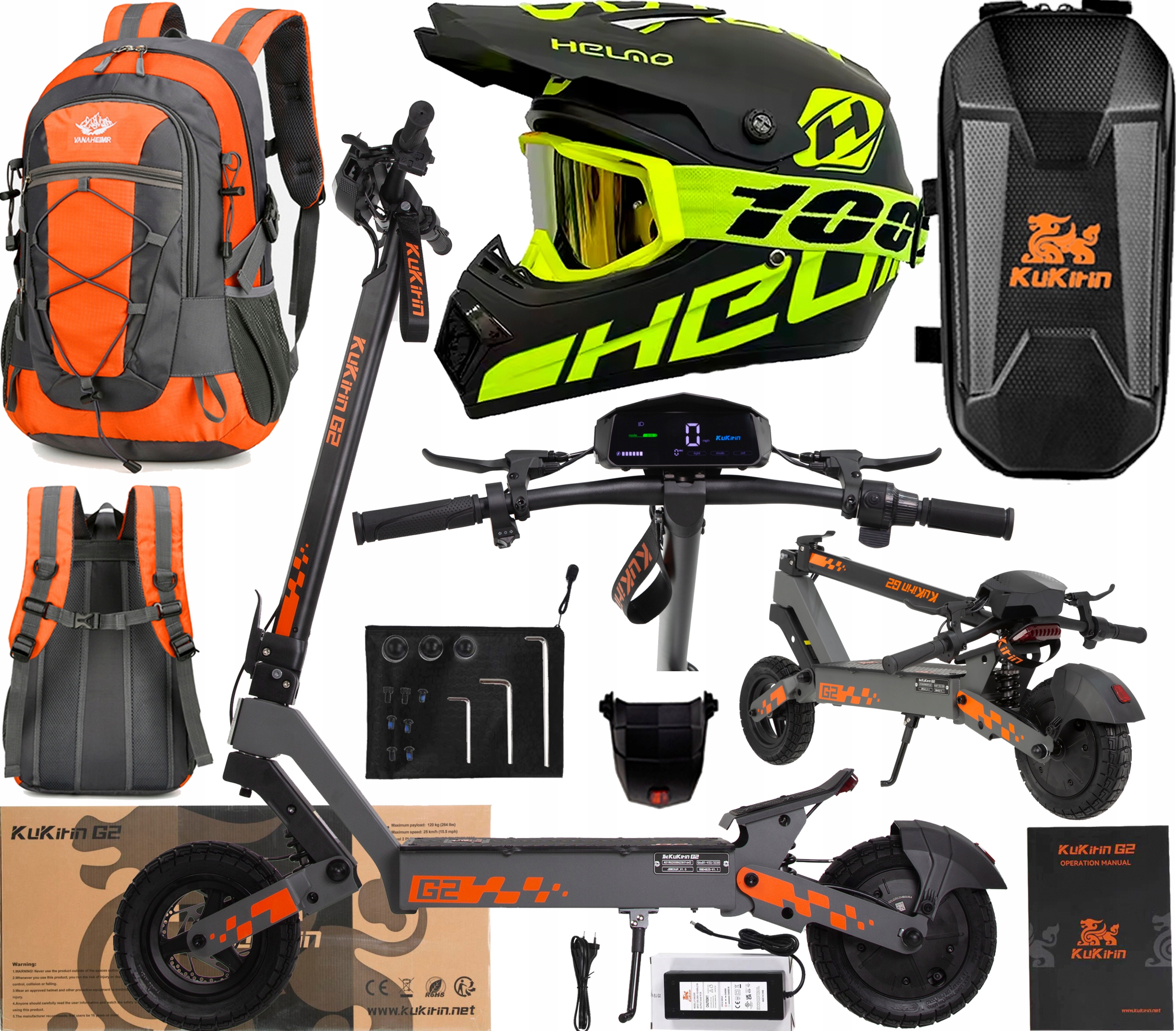 KuKirin G2 Pojazdy elektryczne Składany 800W 48V 15Ah 45KM/H 55KM Terenowy