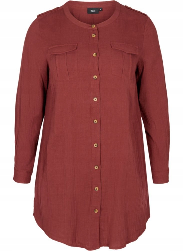 ZIZZI BAWEŁNIANA RUDA DŁUGA TUNIKA 417B 48 Cechy dodatkowe brak